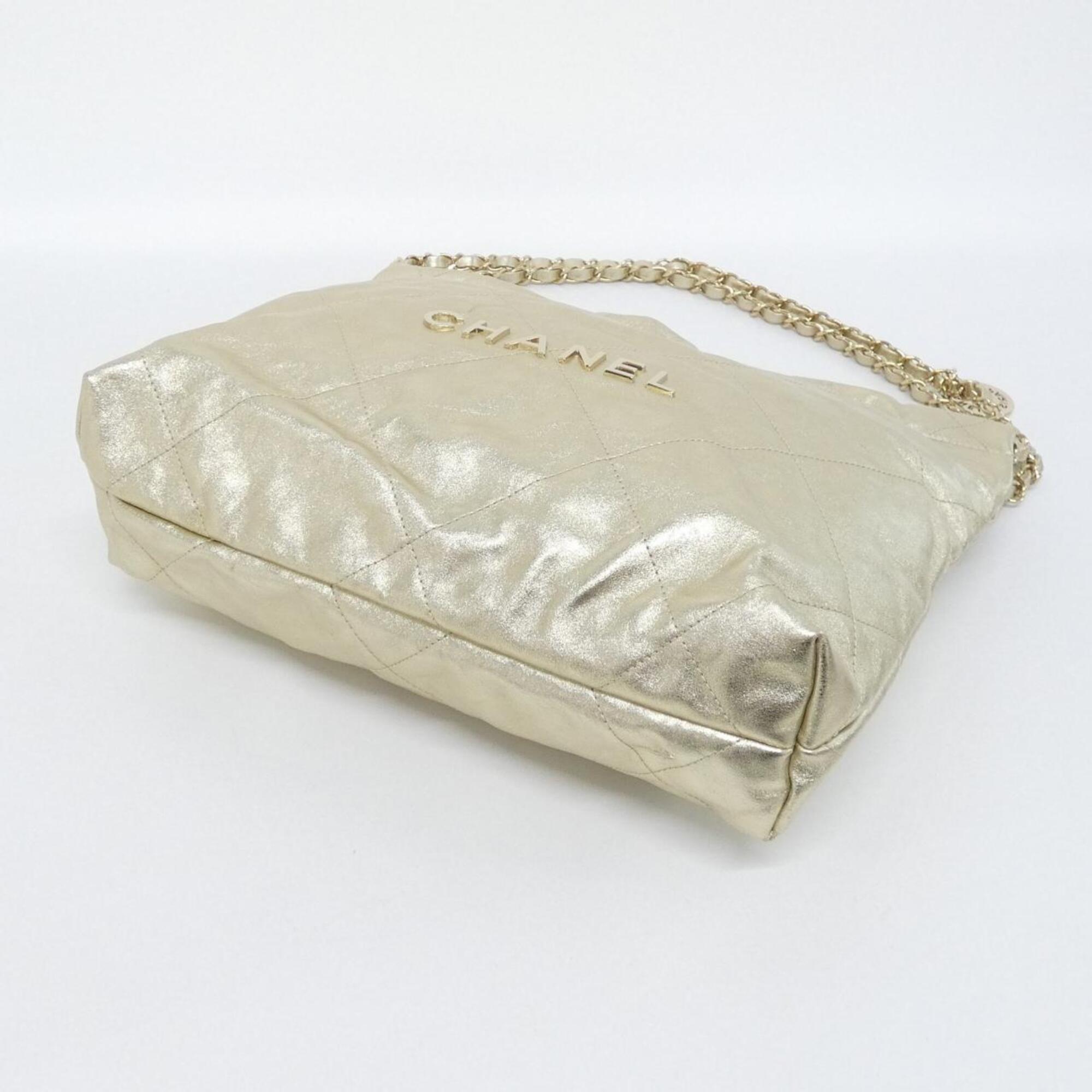Chanel Gold Pouch Shoulder Bag (Pre-Owned)