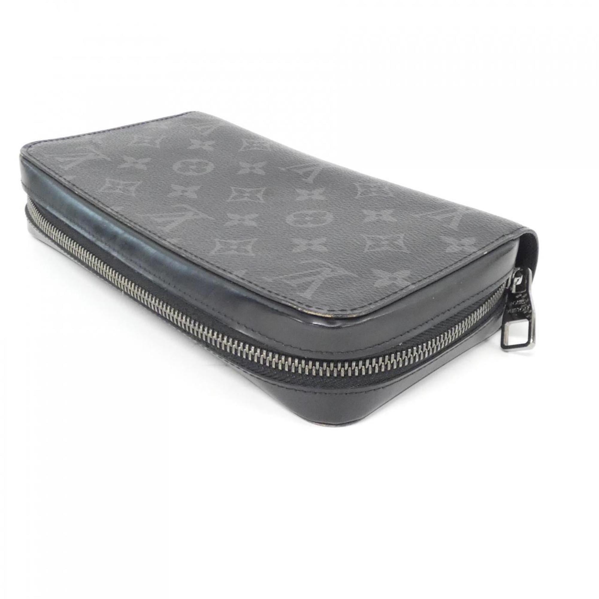 Louis Vuitton Black Coated Canvas Long Wallet (Bi-Fold) (Pre-Owned)