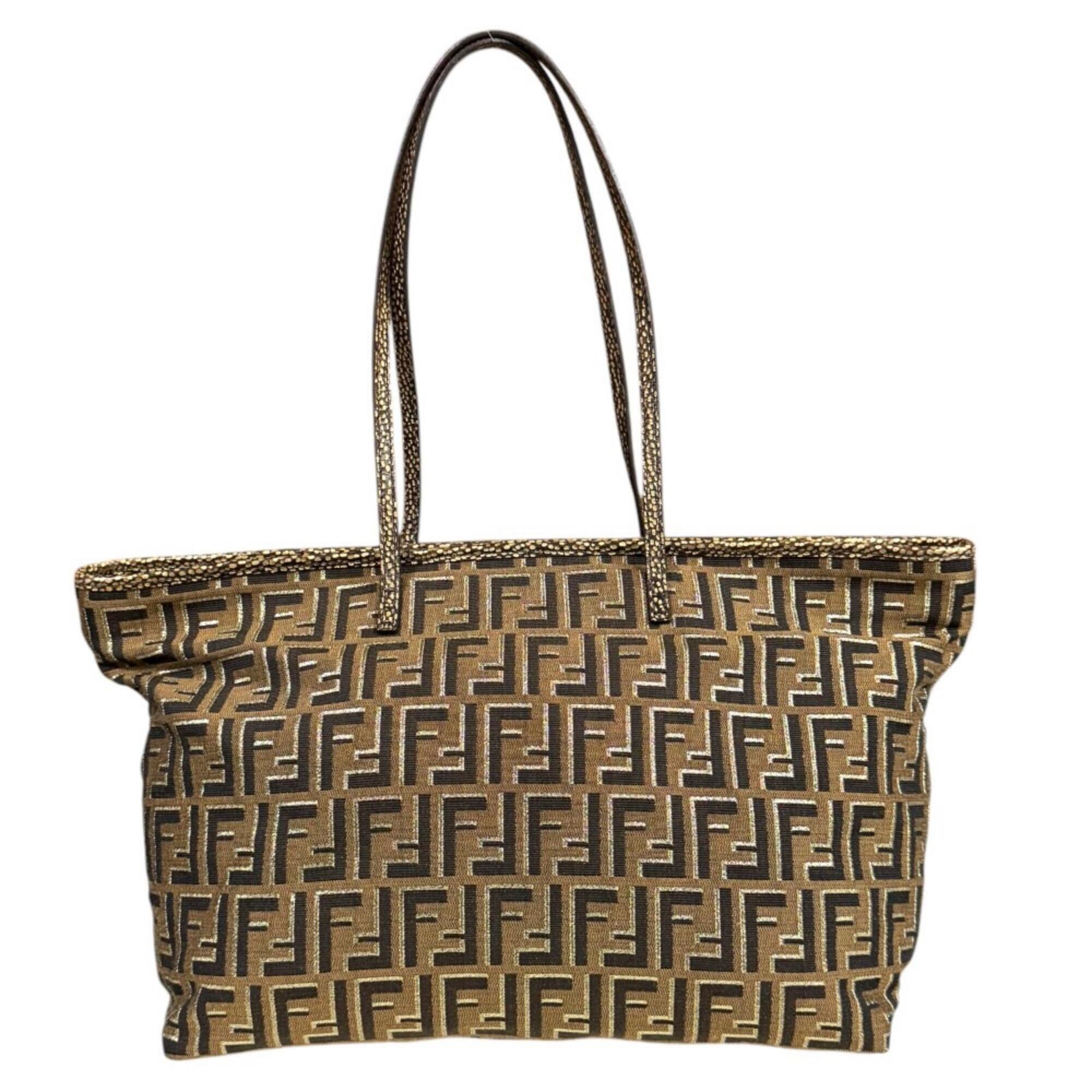 Fendi Brown Canvas Tote Bag (Pre-Owned)