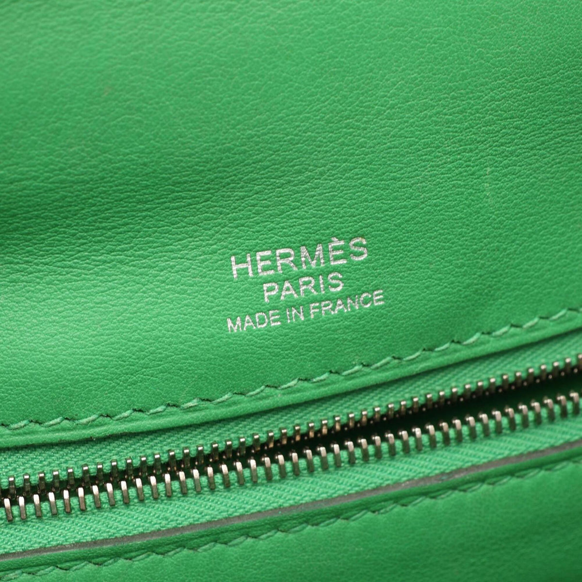 Hermes Bambou Green Togo Leather Swift Leather Handbag (Pre-Owned)
