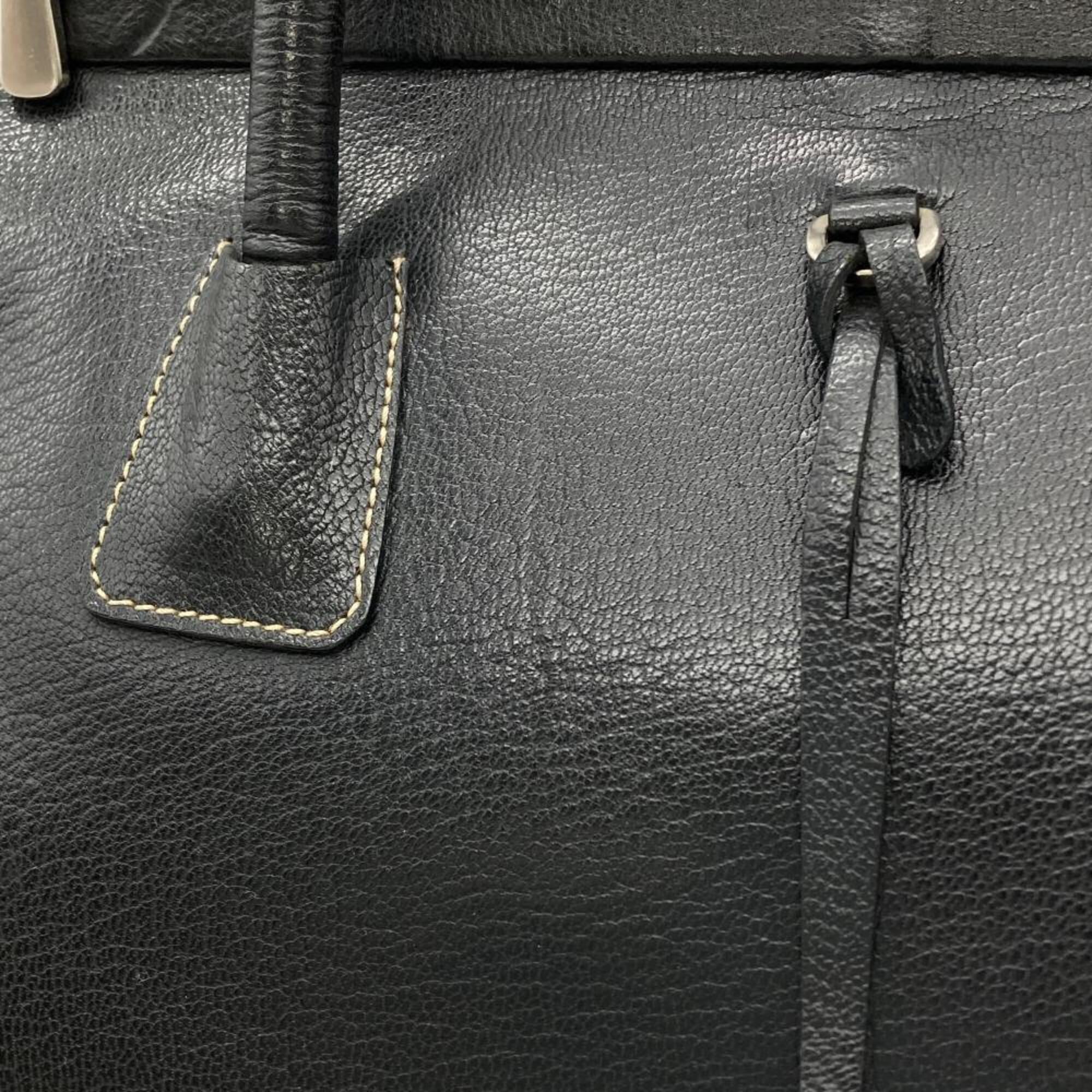 Prada Black Leather Handbag (Pre-Owned)
