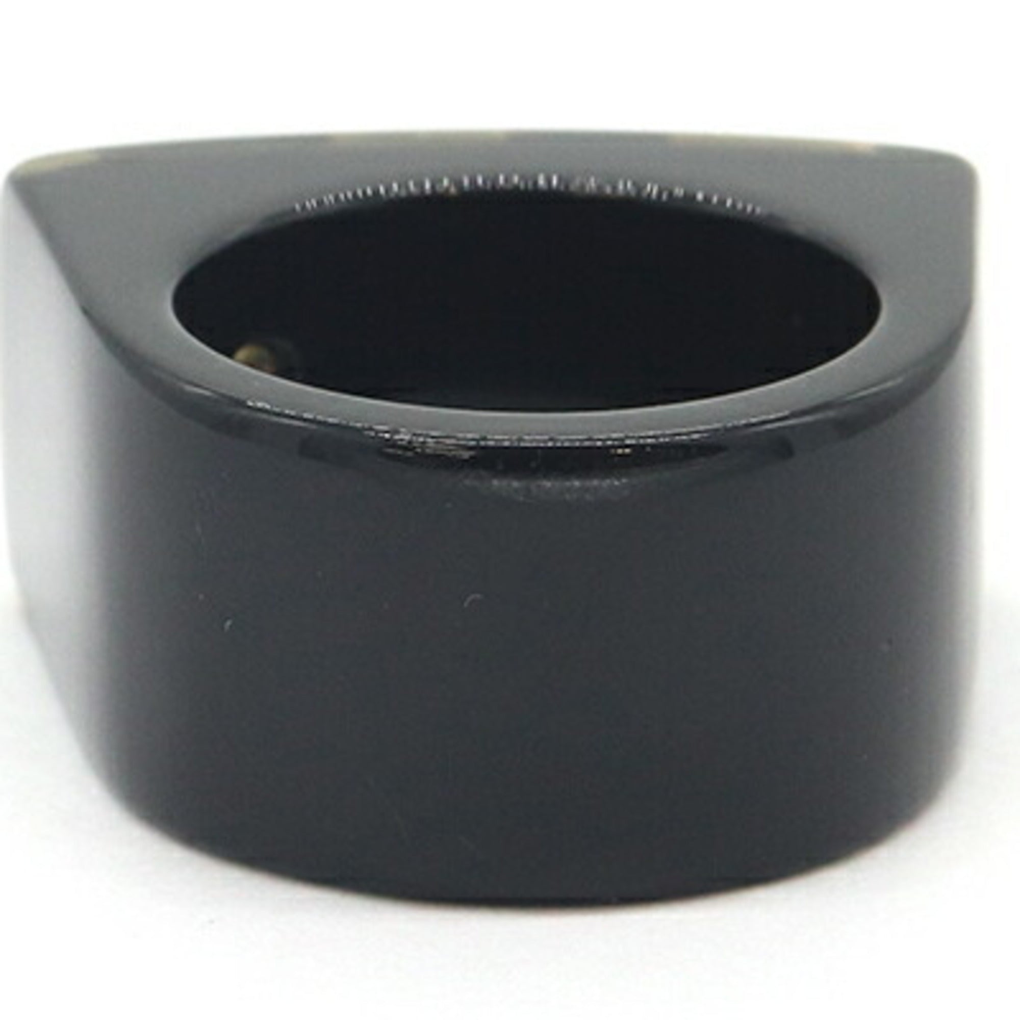 Chanel Black Resin Band Ring (Pre-Owned)
