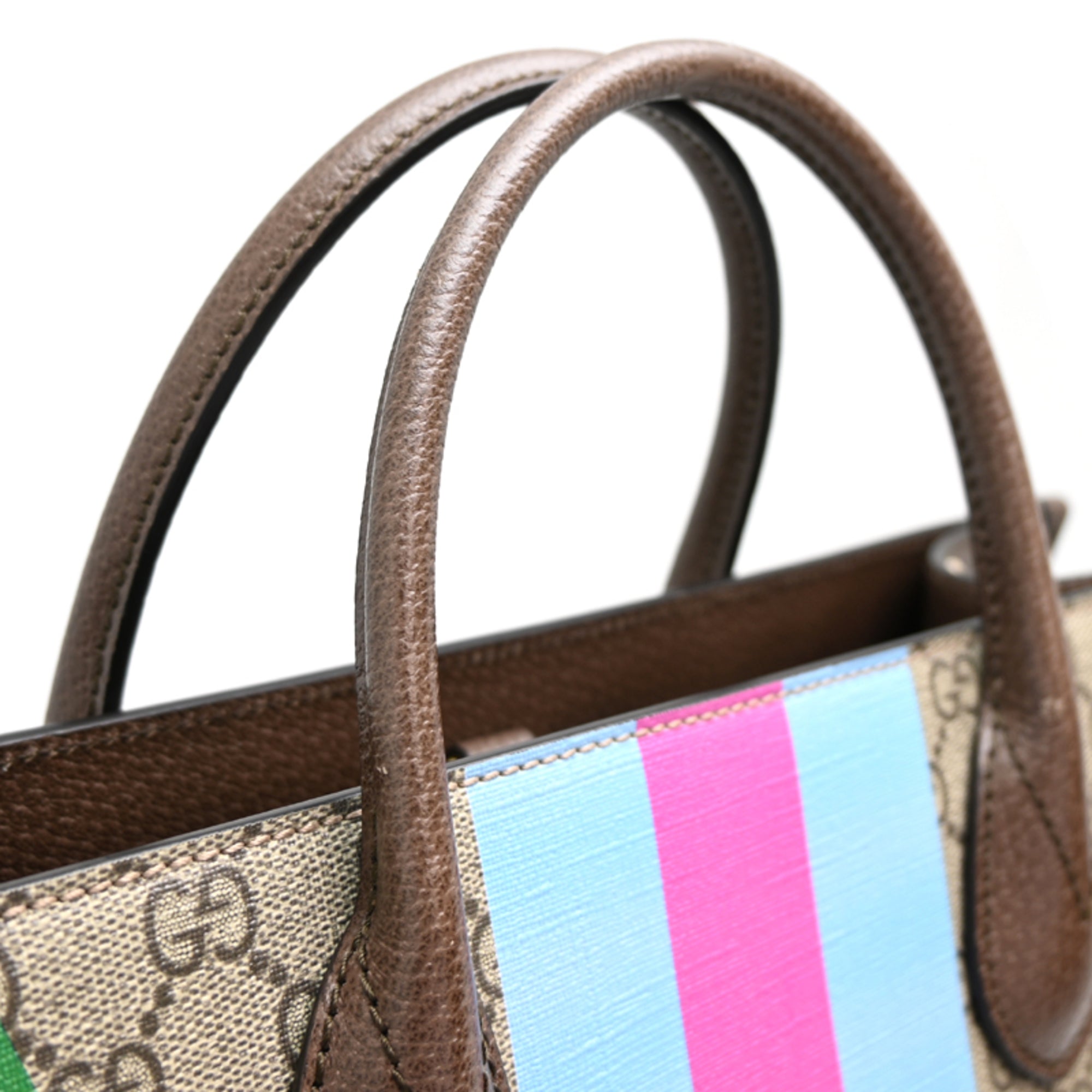Gucci Brown Multi-Color Gg Supreme Tote Bag (Pre-Owned)