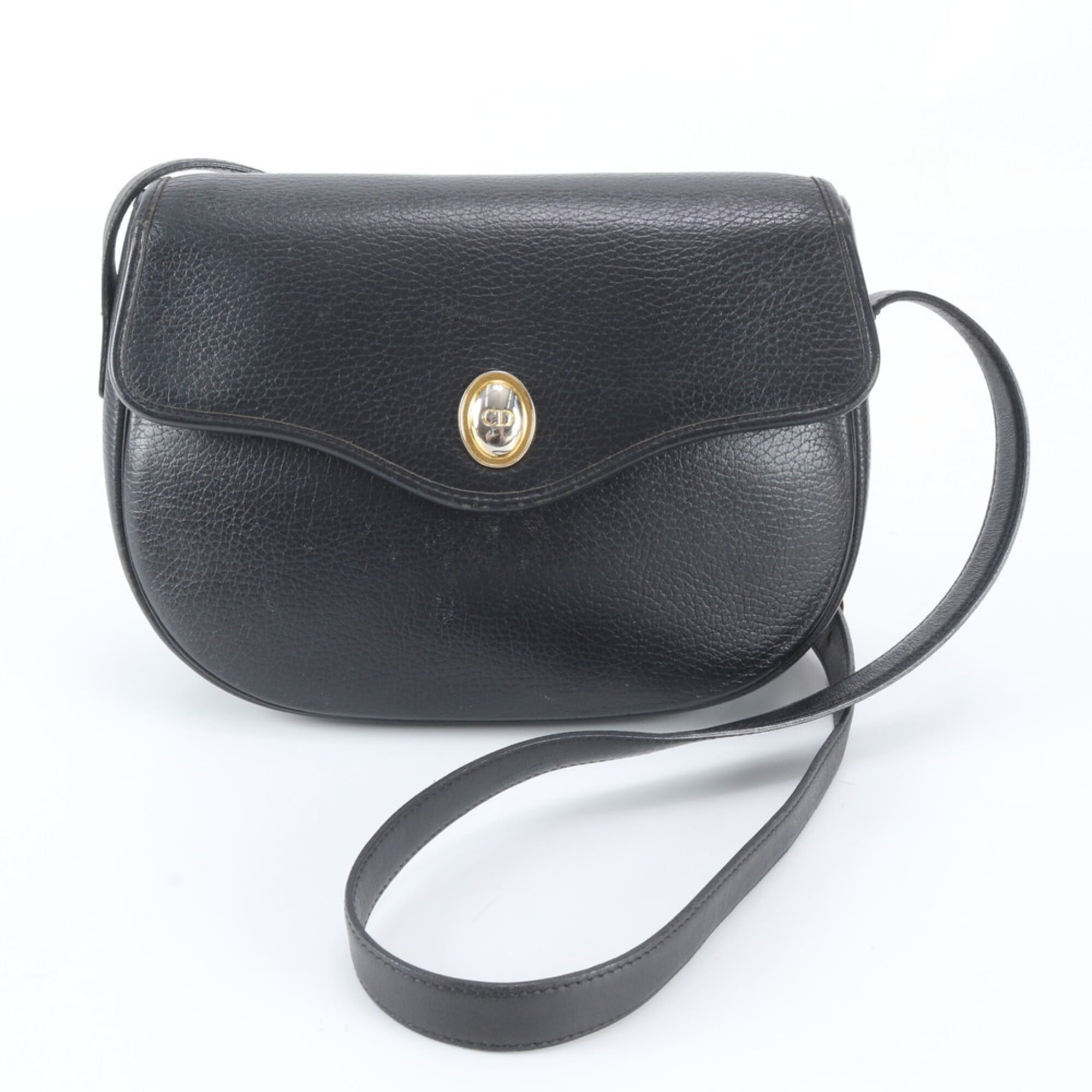 Christian Dior Black Leather Shoulder Bag (Pre-Owned)