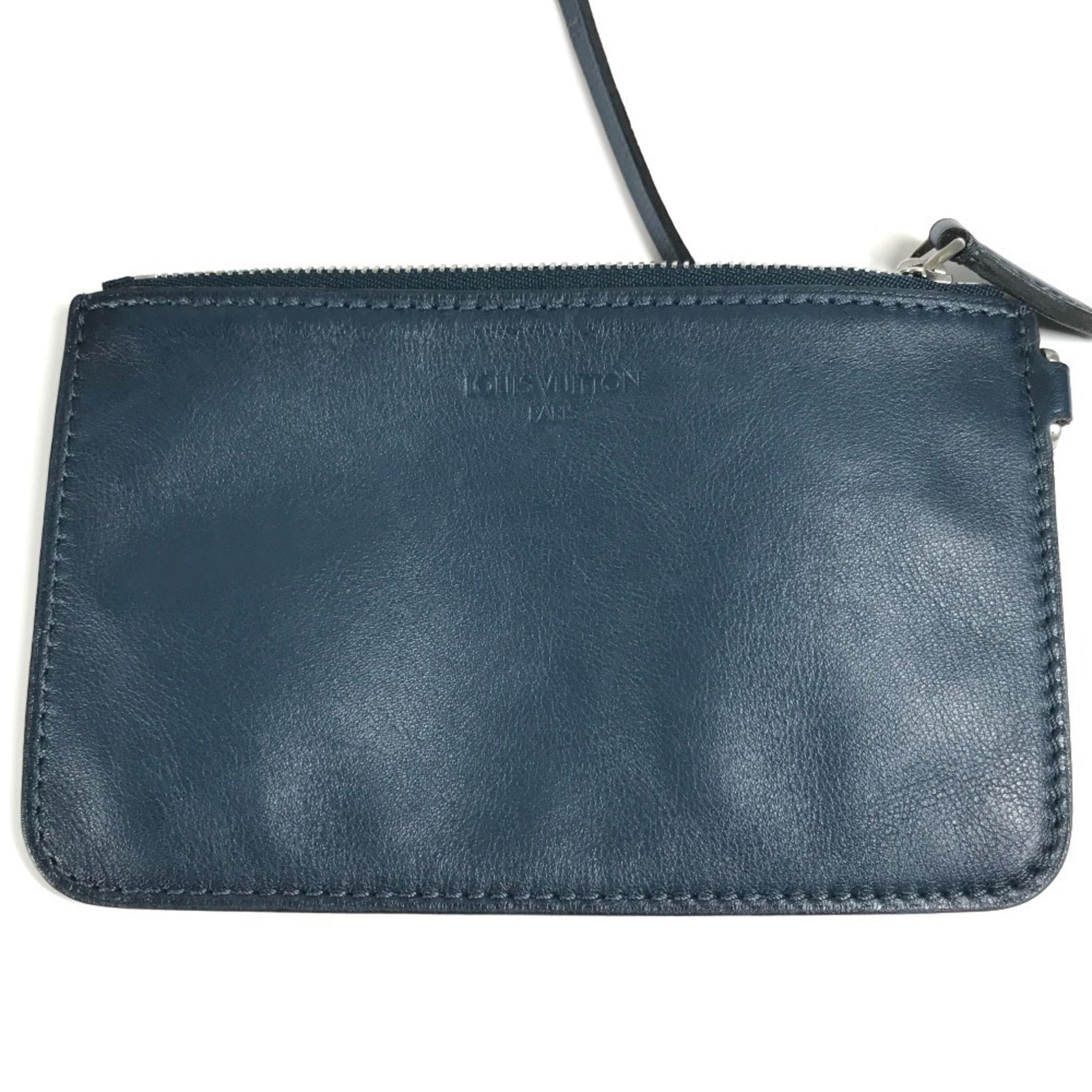 Louis Vuitton Blue Leather Pouch Shoulder Bag (Pre-Owned)