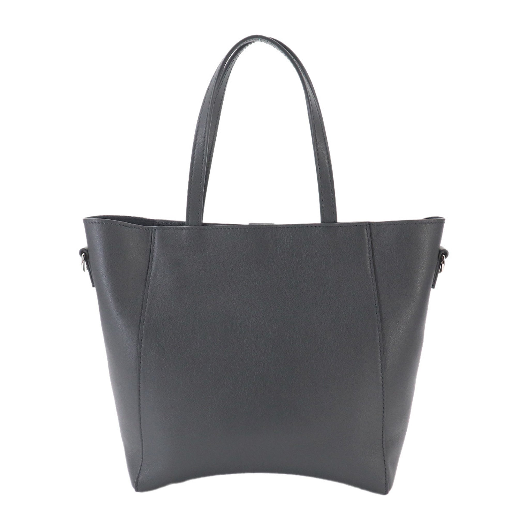 Balenciaga Gray Leather Handbag Tote Bag (Pre-Owned)