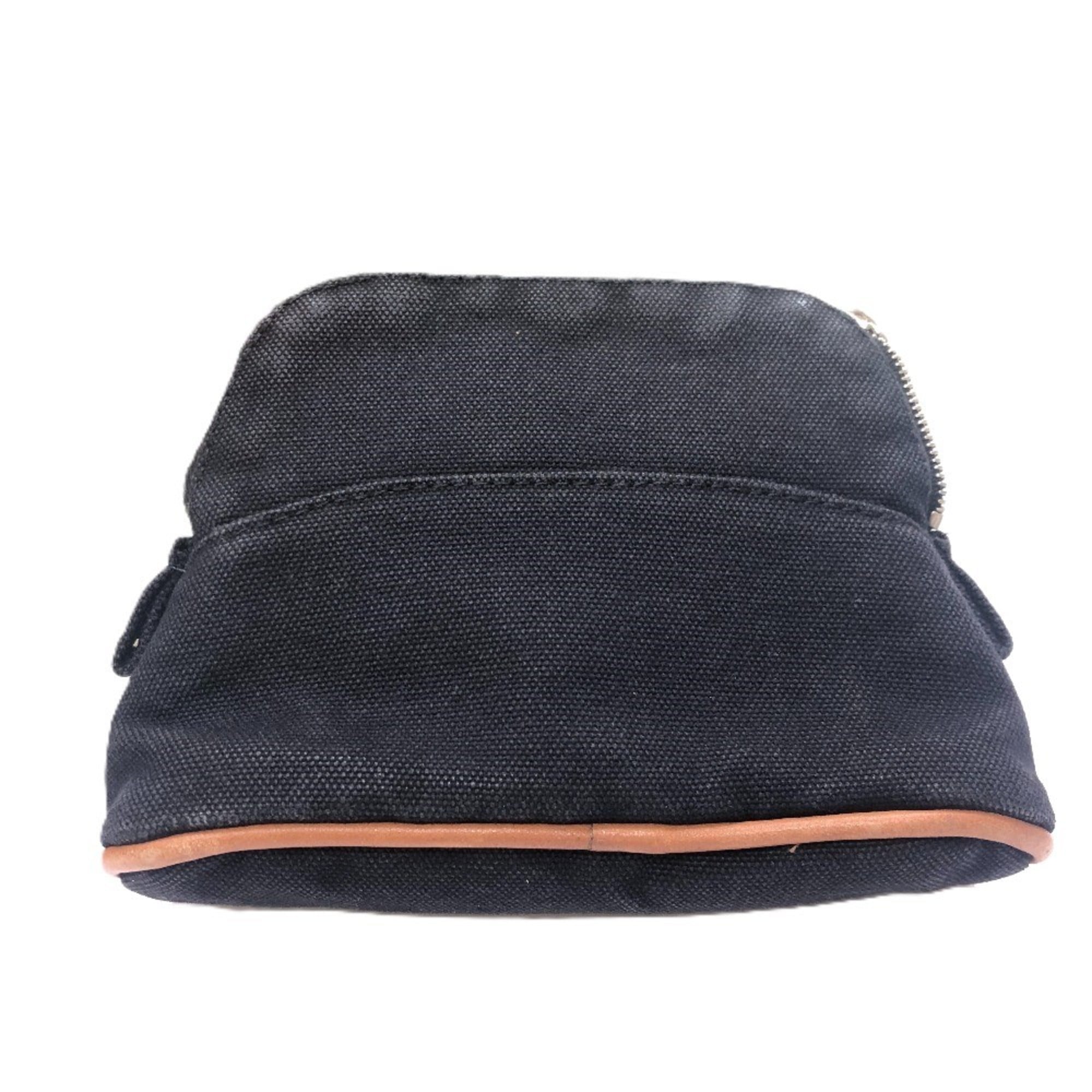 Hermes Bolide Black Canvas Pouch (Pre-Owned)