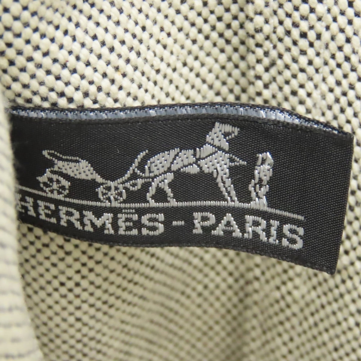 Hermes Gray Cotton Canvas Tote Bag (Pre-Owned)
