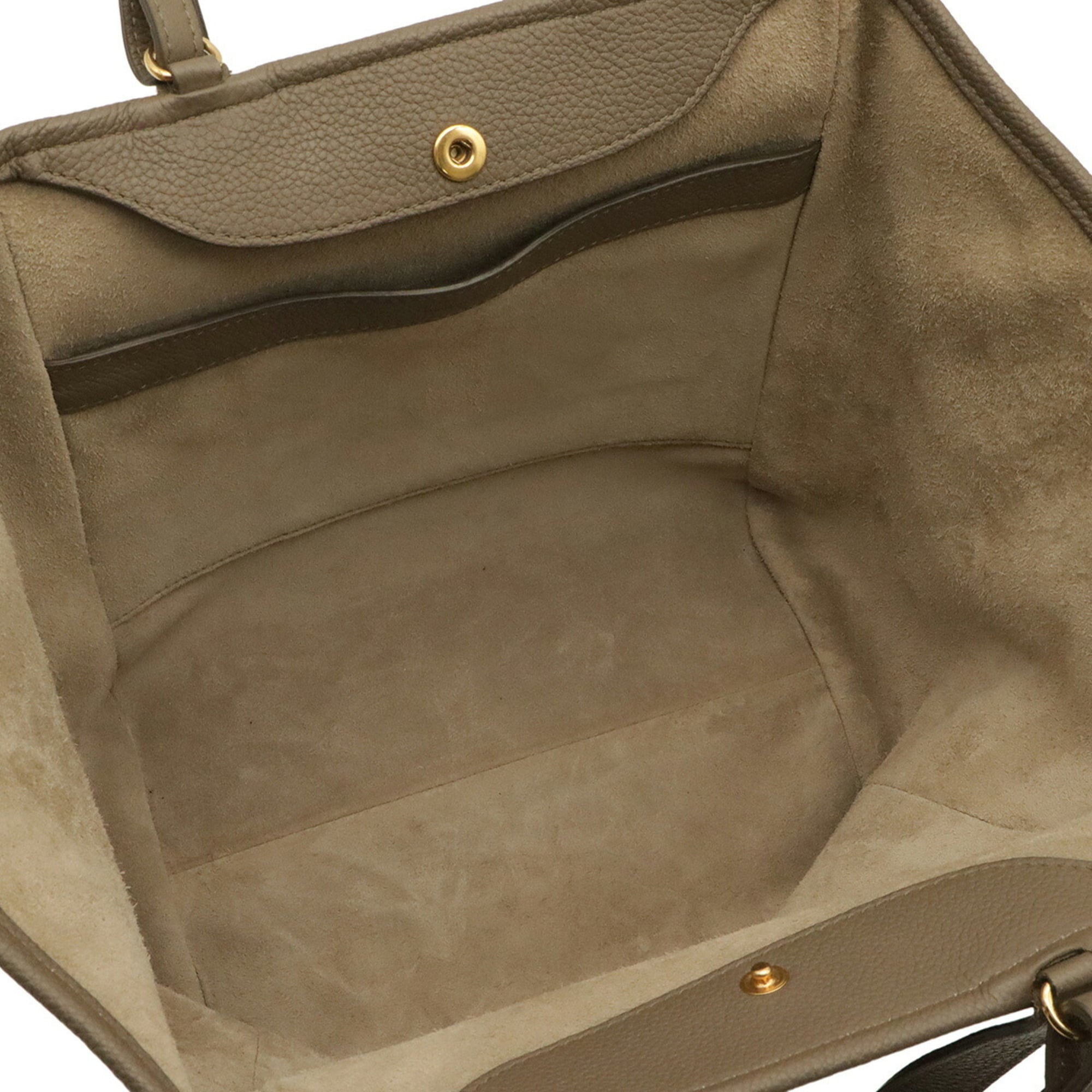 Celine Grayish Leather Shoulder Bag Tote Bag (Pre-Owned)