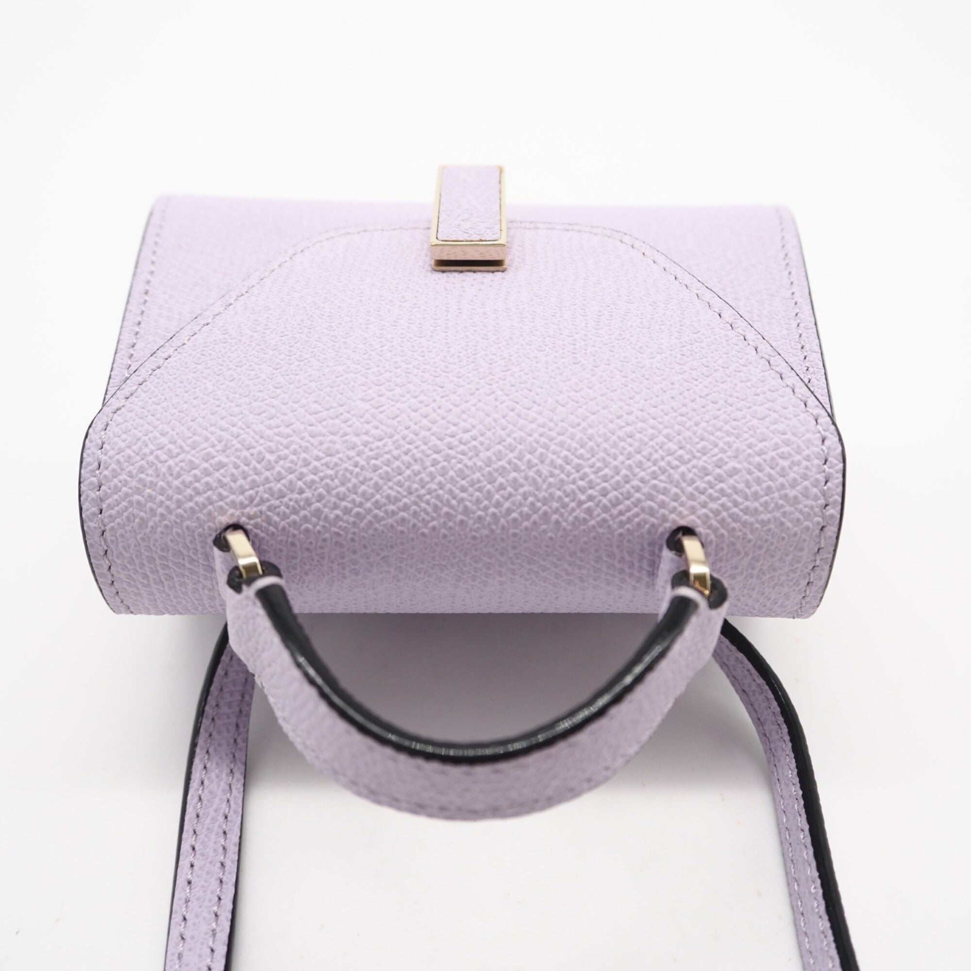 Valextra Purple Leather Shoulder Bag (Pre-Owned)