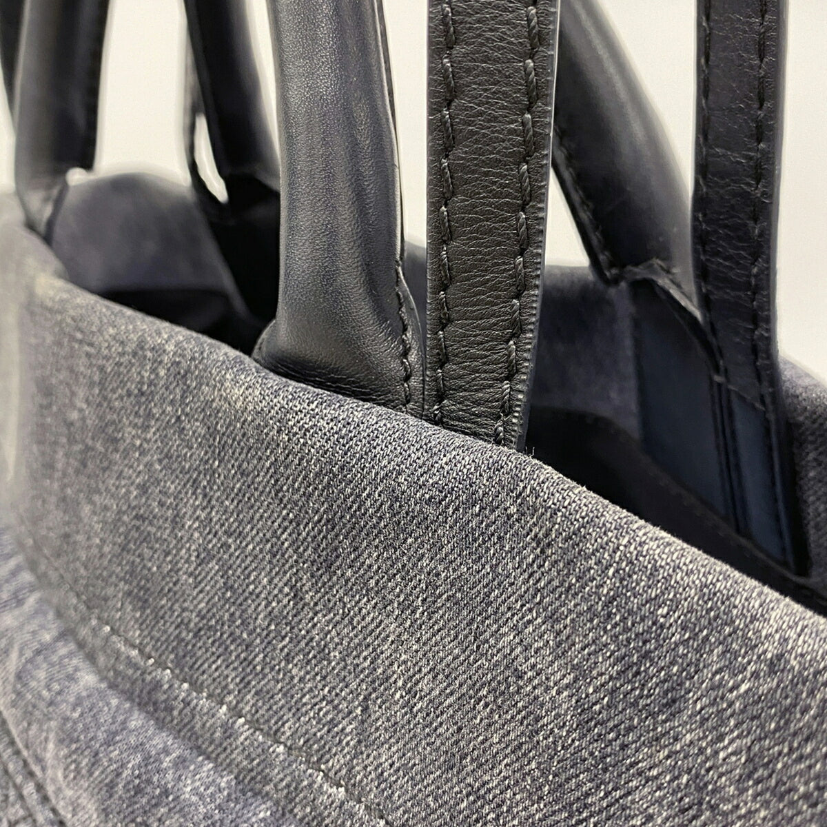 Chanel Gray Denim Handbag (Pre-Owned)