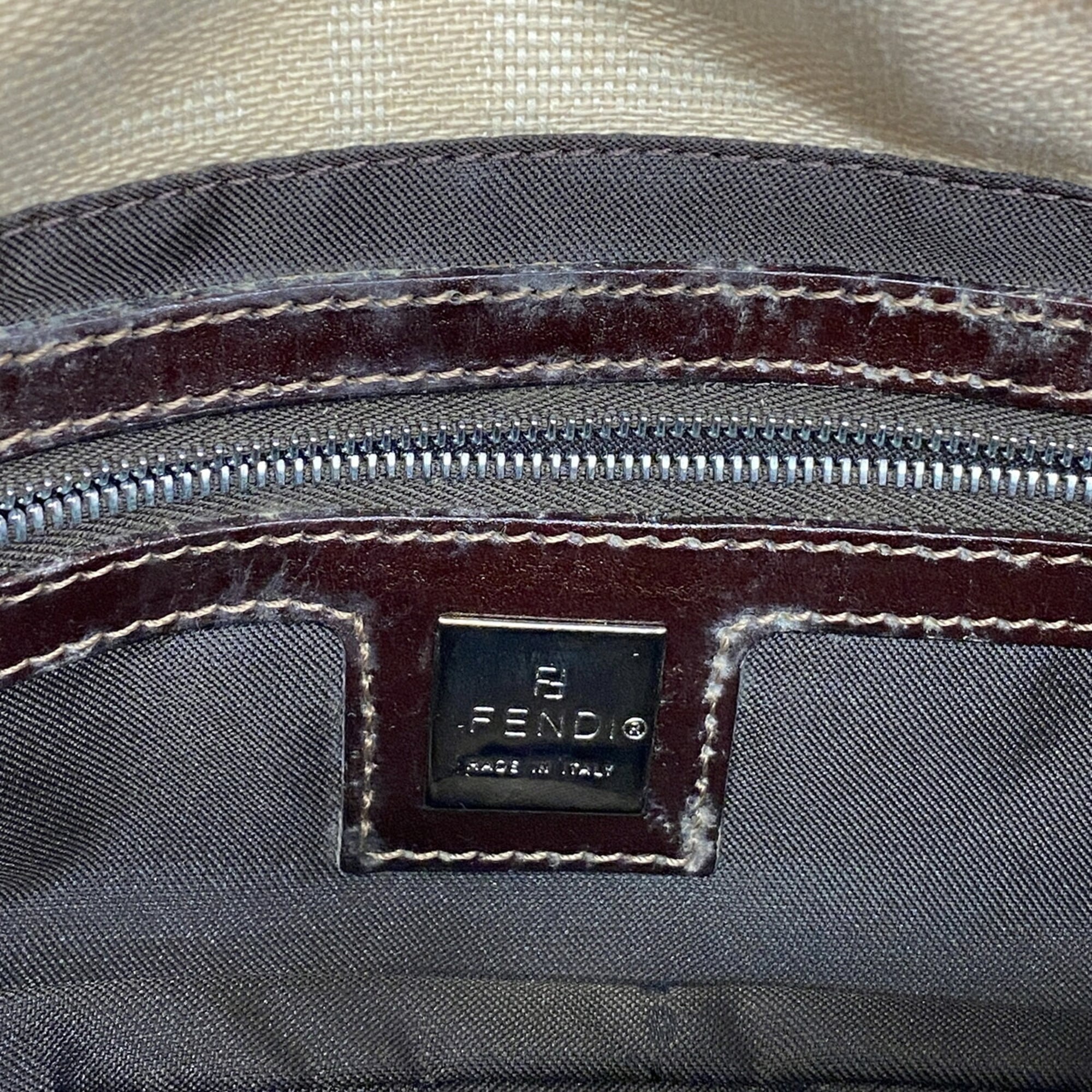 Fendi Beige Canvas Handbag (Pre-Owned)