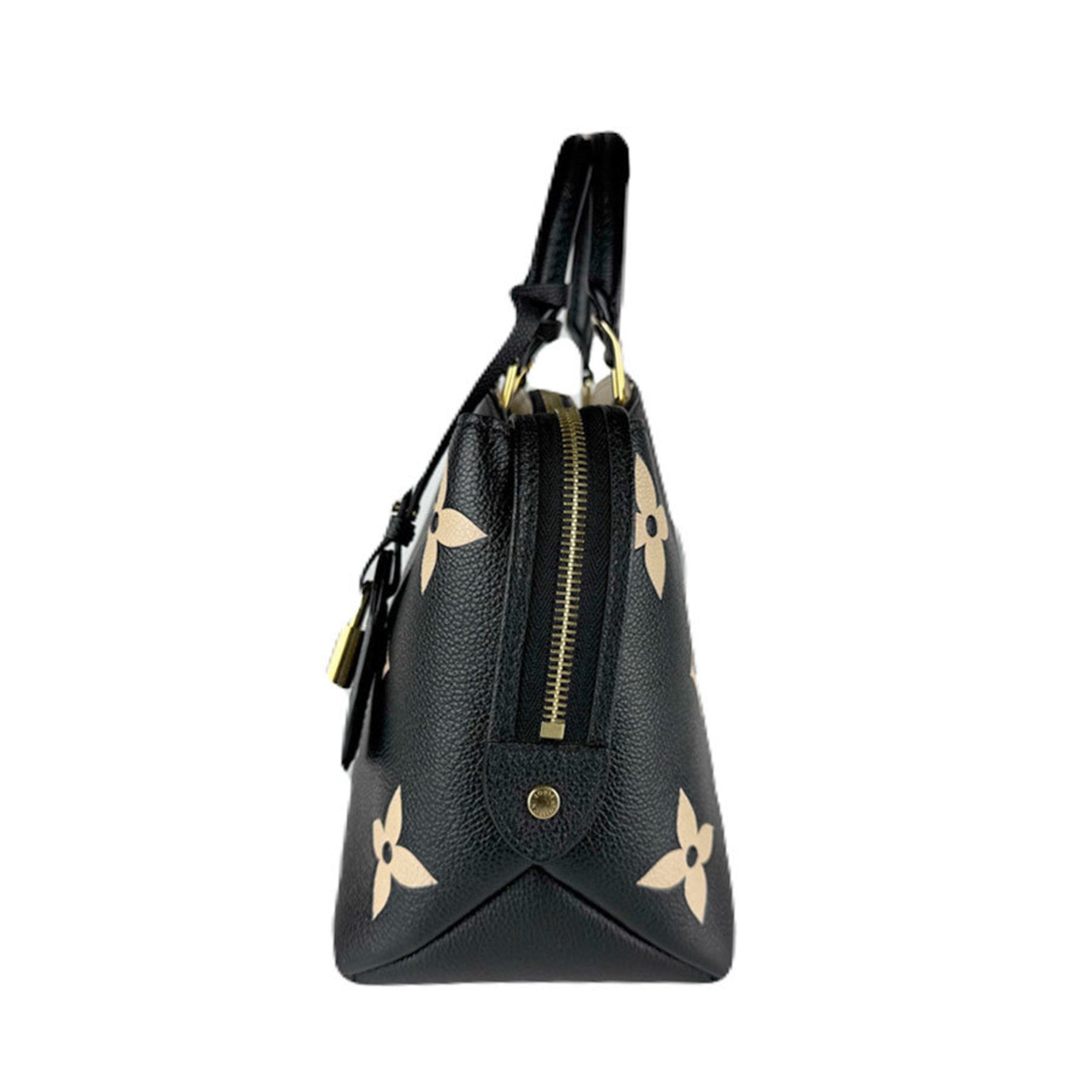 Louis Vuitton Beige Black Monogram Empreinte Handbag Shoulder Bag (Pre-Owned)