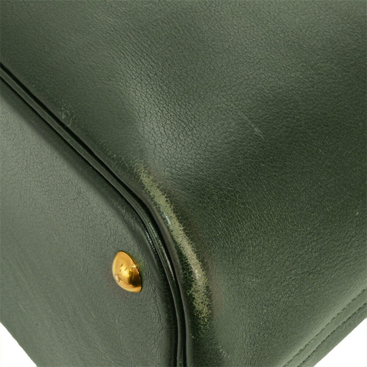 Hermes Bolide Green Ardennes Leather Handbag (Pre-Owned)