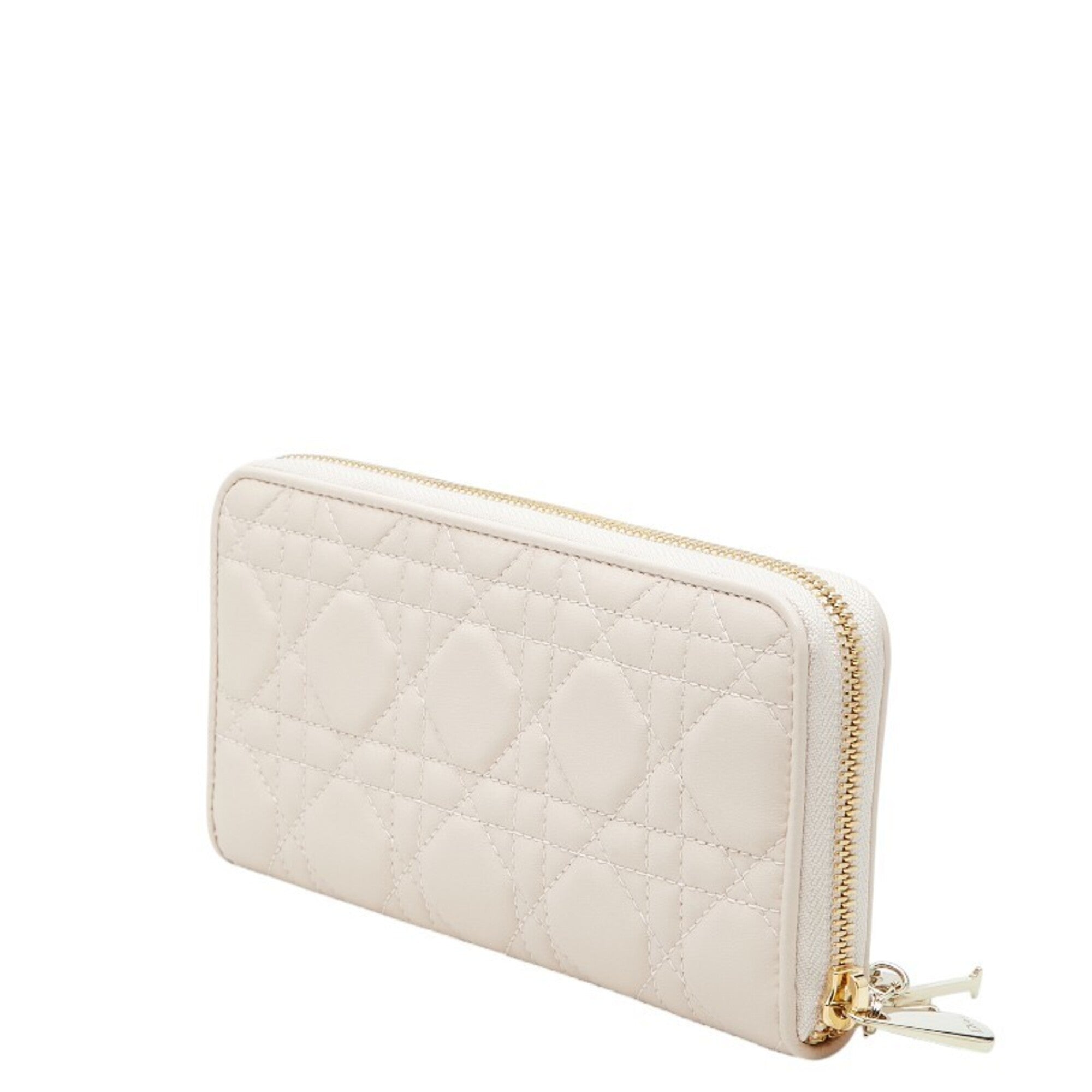 Christian Dior Pink Leather Long Bill Wallet (Bi-Fold) (Pre-Owned)