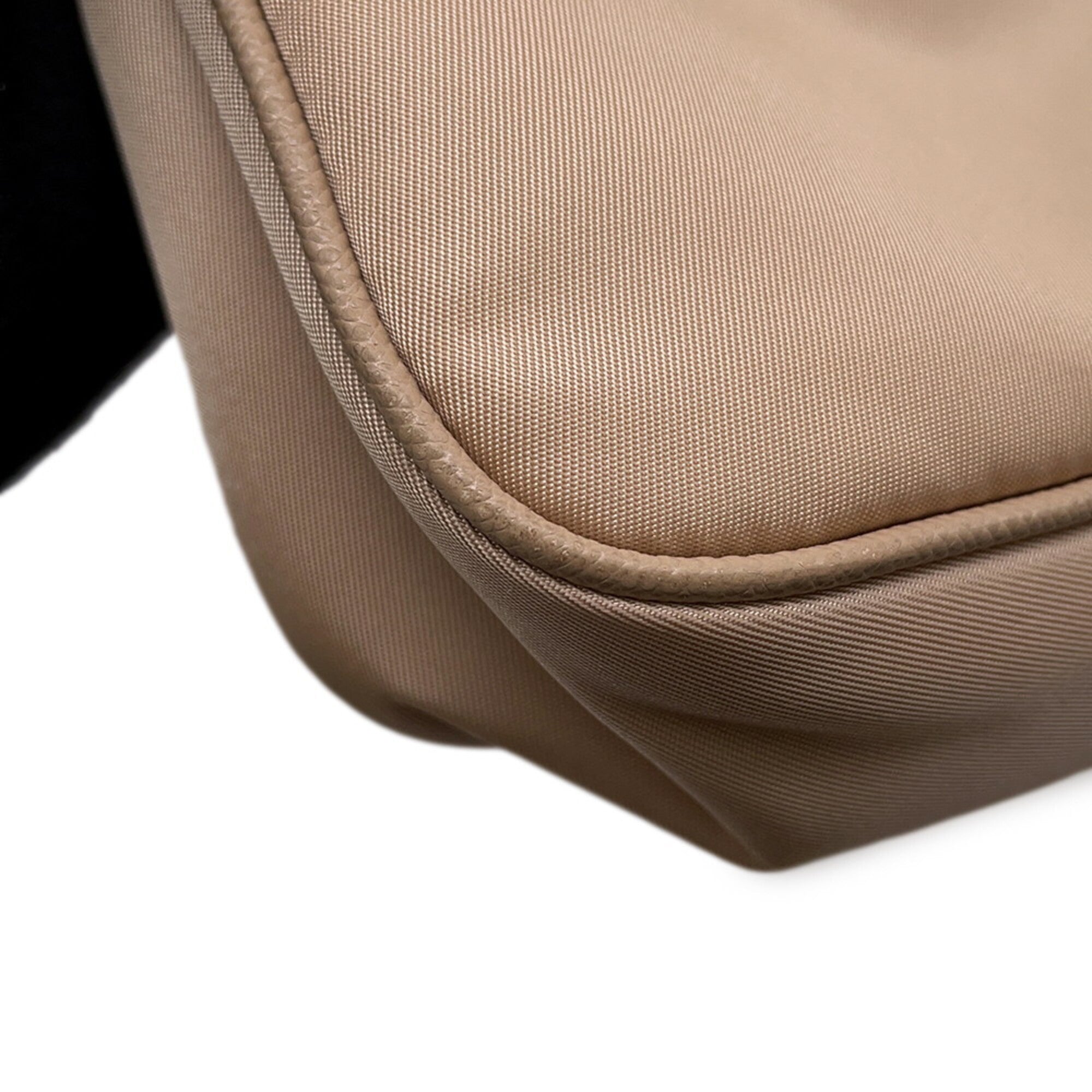 Prada Beige Nylon Handbag Shoulder Bag (Pre-Owned)