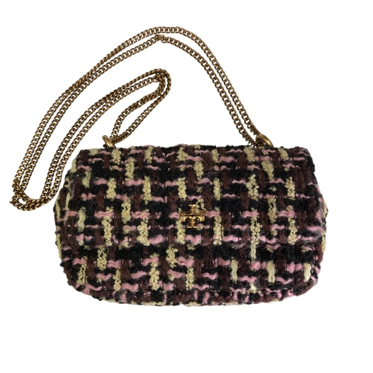 Tory Burch Multi-Color Tweed Shoulder Bag (Pre-Owned)