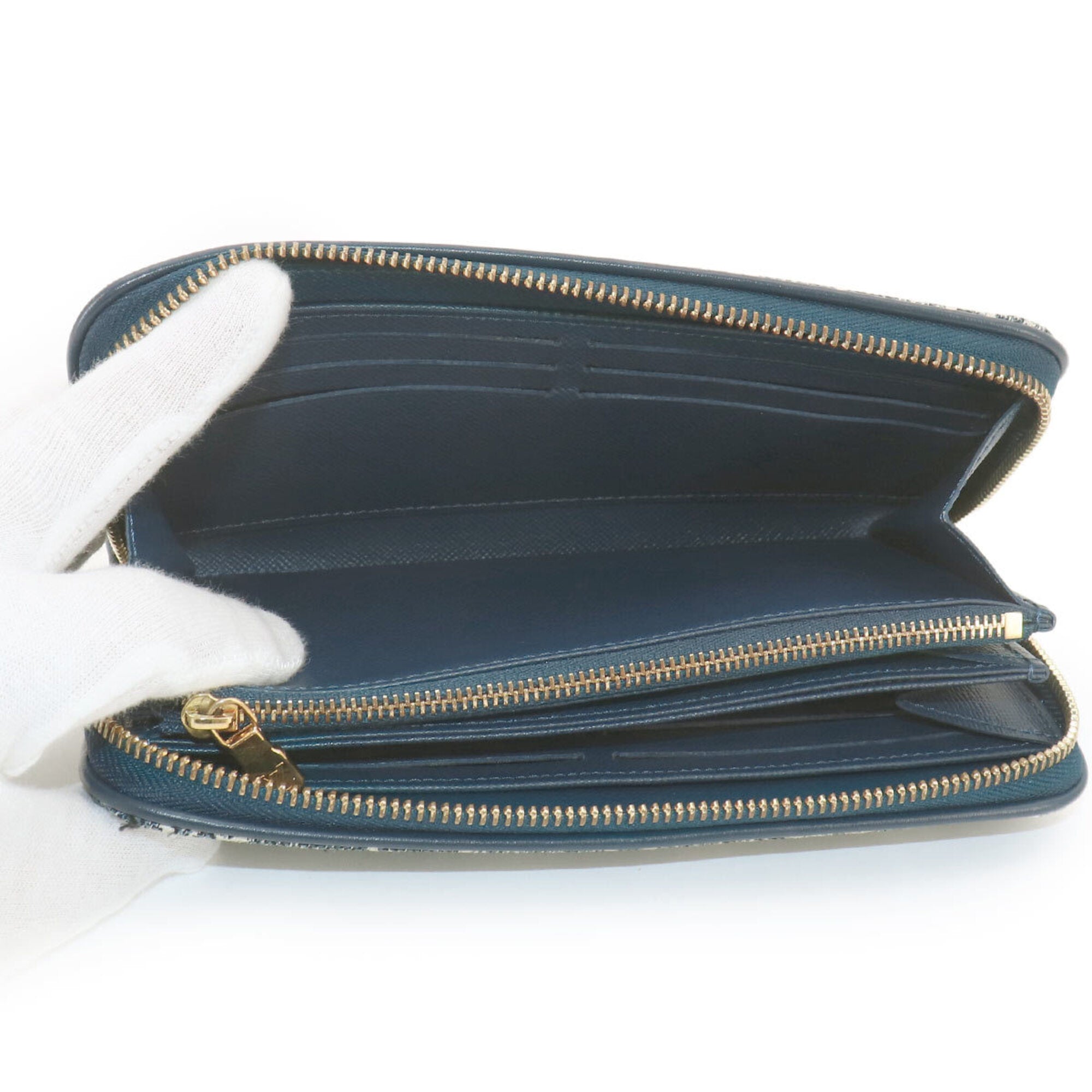 Louis Vuitton Blue Monogram Jacquard Denim Long Wallet (Bi-Fold) (Pre-Owned)