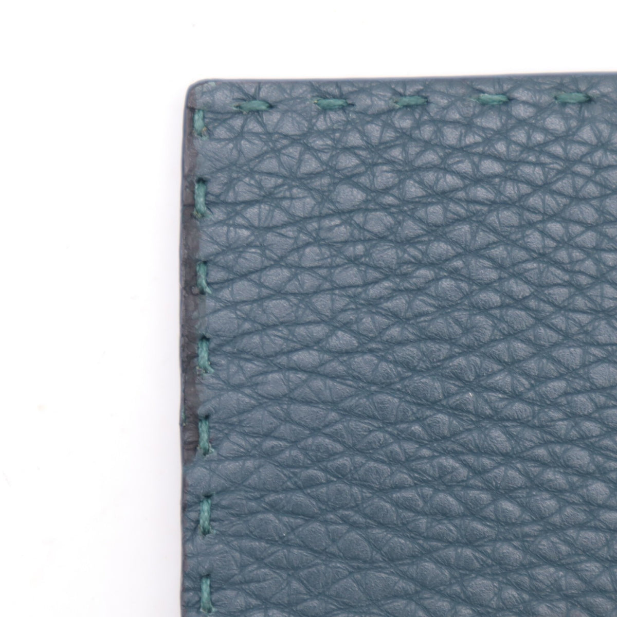 Fendi Selleria Green Leather Long Wallet (Bi-Fold) (Pre-Owned)