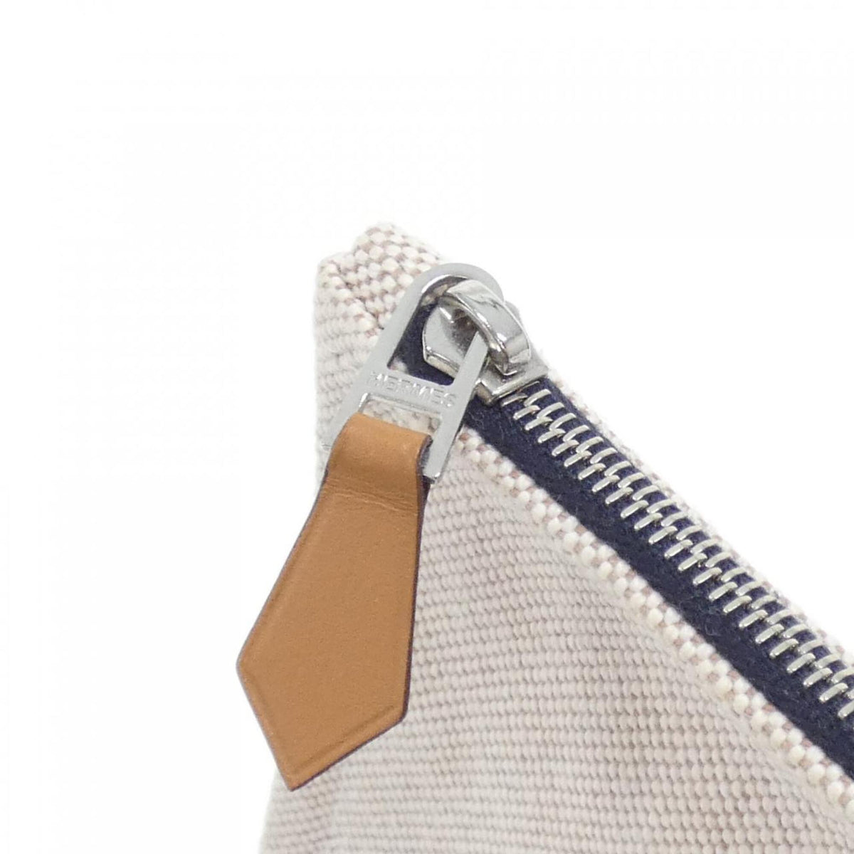 Hermes Blue Canvas Pouch (Pre-Owned)