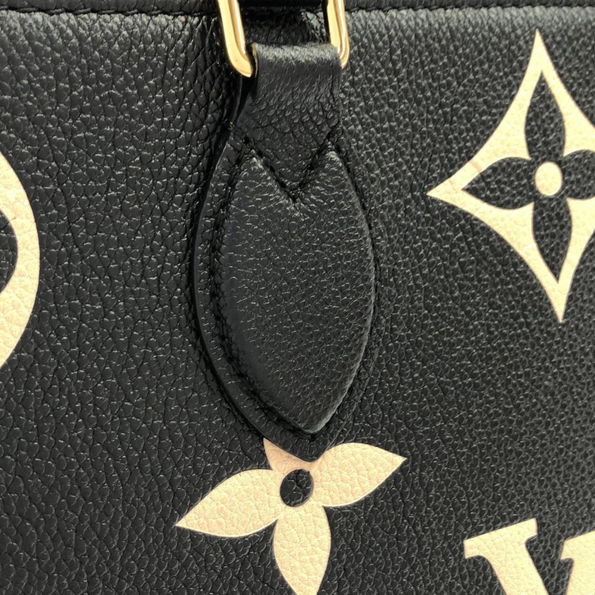 Louis Vuitton Monogram Empreinte Beige Bicolor Black Monogram Empreinte Handbag (Pre-Owned)