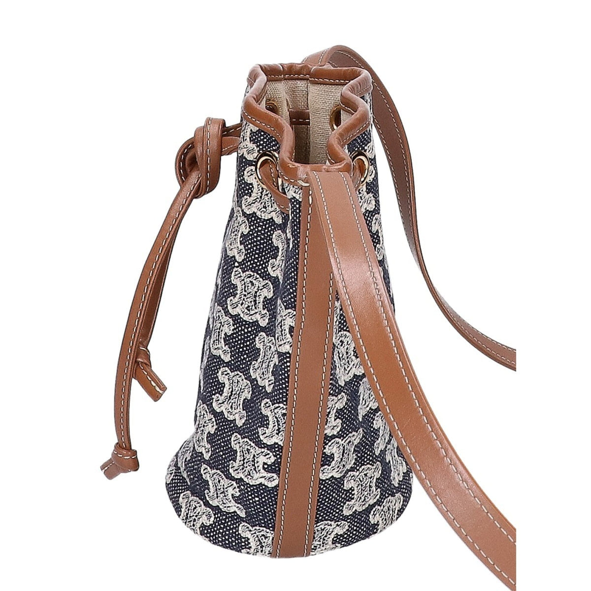 Celine Navy Canvas Shoulder Bag (Pre-Owned)