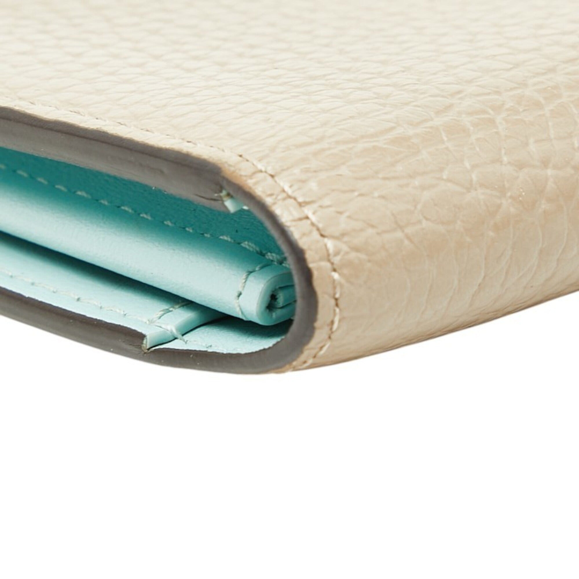 Louis Vuitton Beige Leather Long Wallet (Bi-Fold) (Pre-Owned)