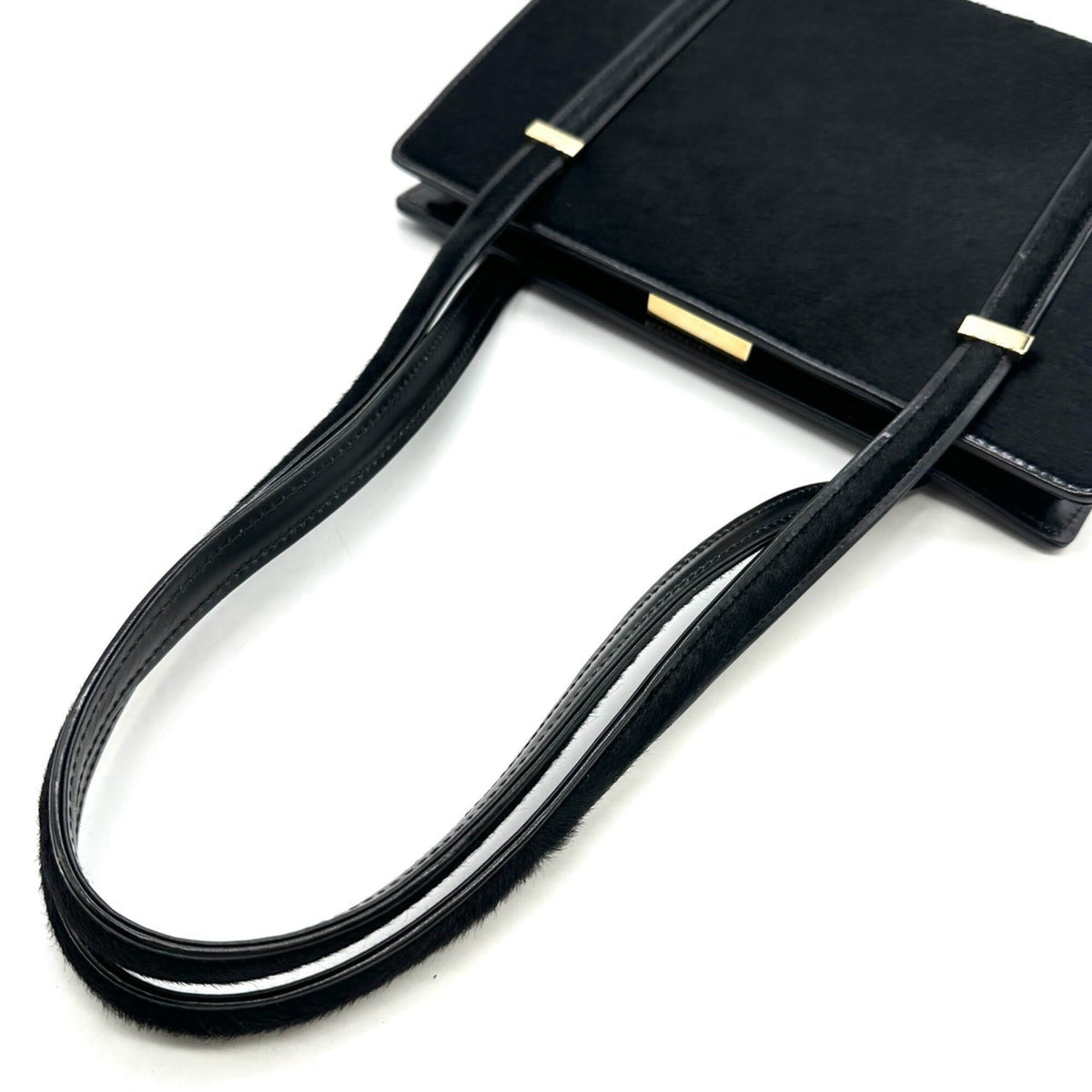 Gucci Black Leather Shoulder Bag Tote Bag (Pre-Owned)