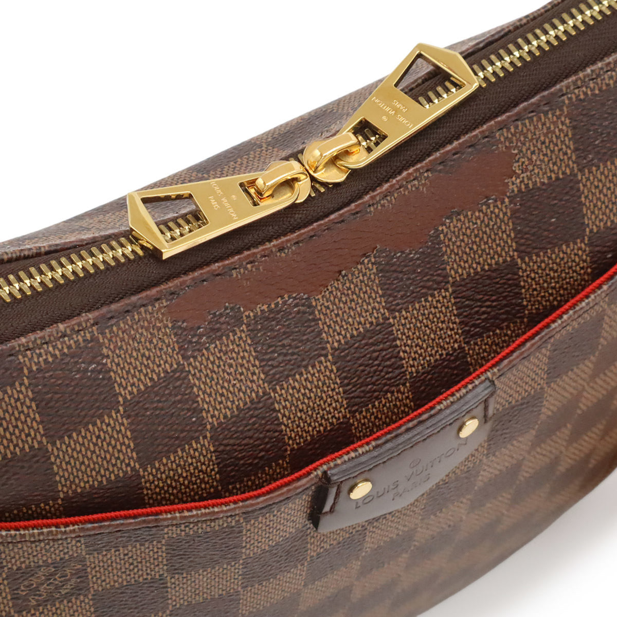 Louis Vuitton Brown Damier Canvas Red Color Pvc Damier Canvas Shoulder Bag (Pre-Owned)