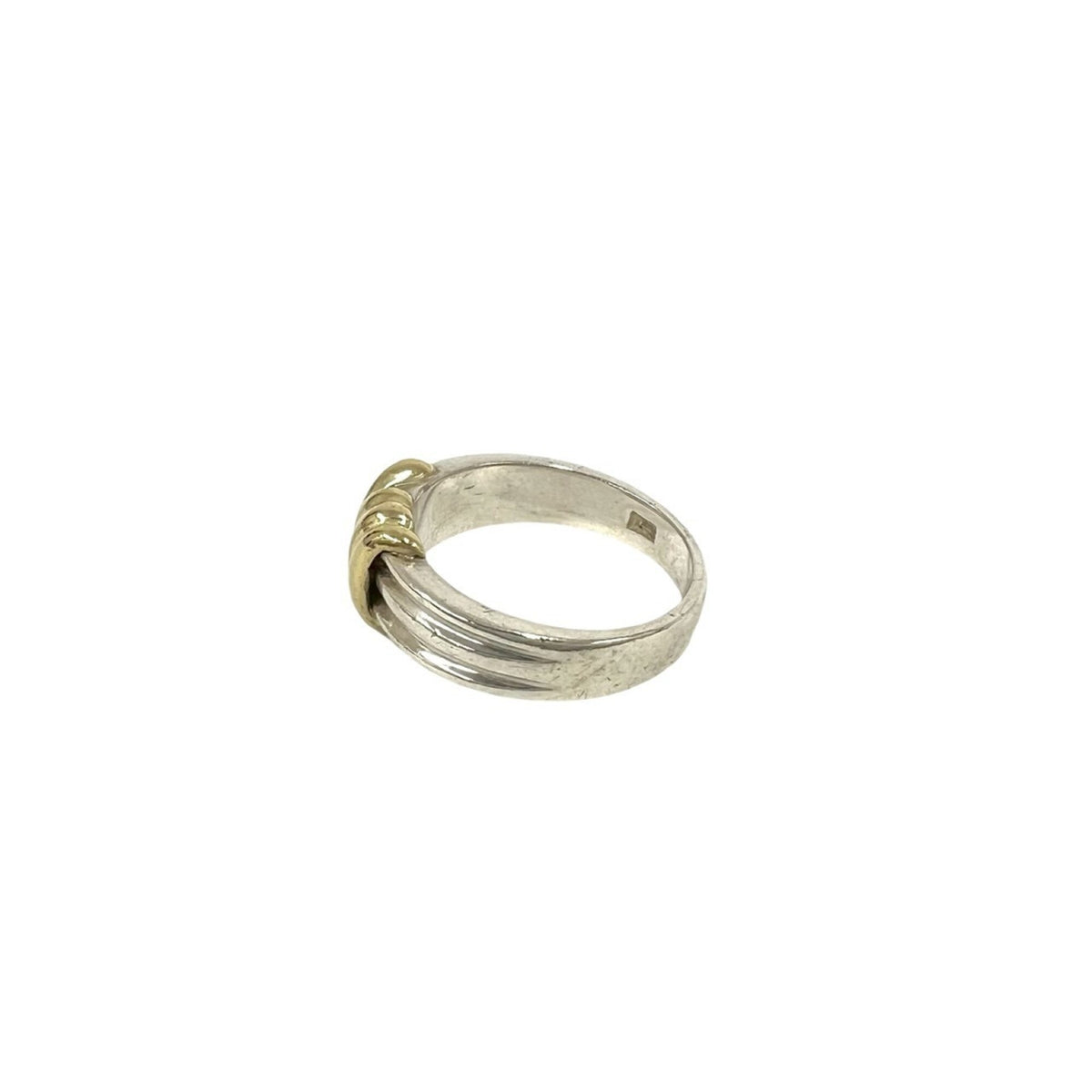 Tiffany Gold Silver Yellow Gold (18K) Silver 925 Band Ring (Pre-Owned)