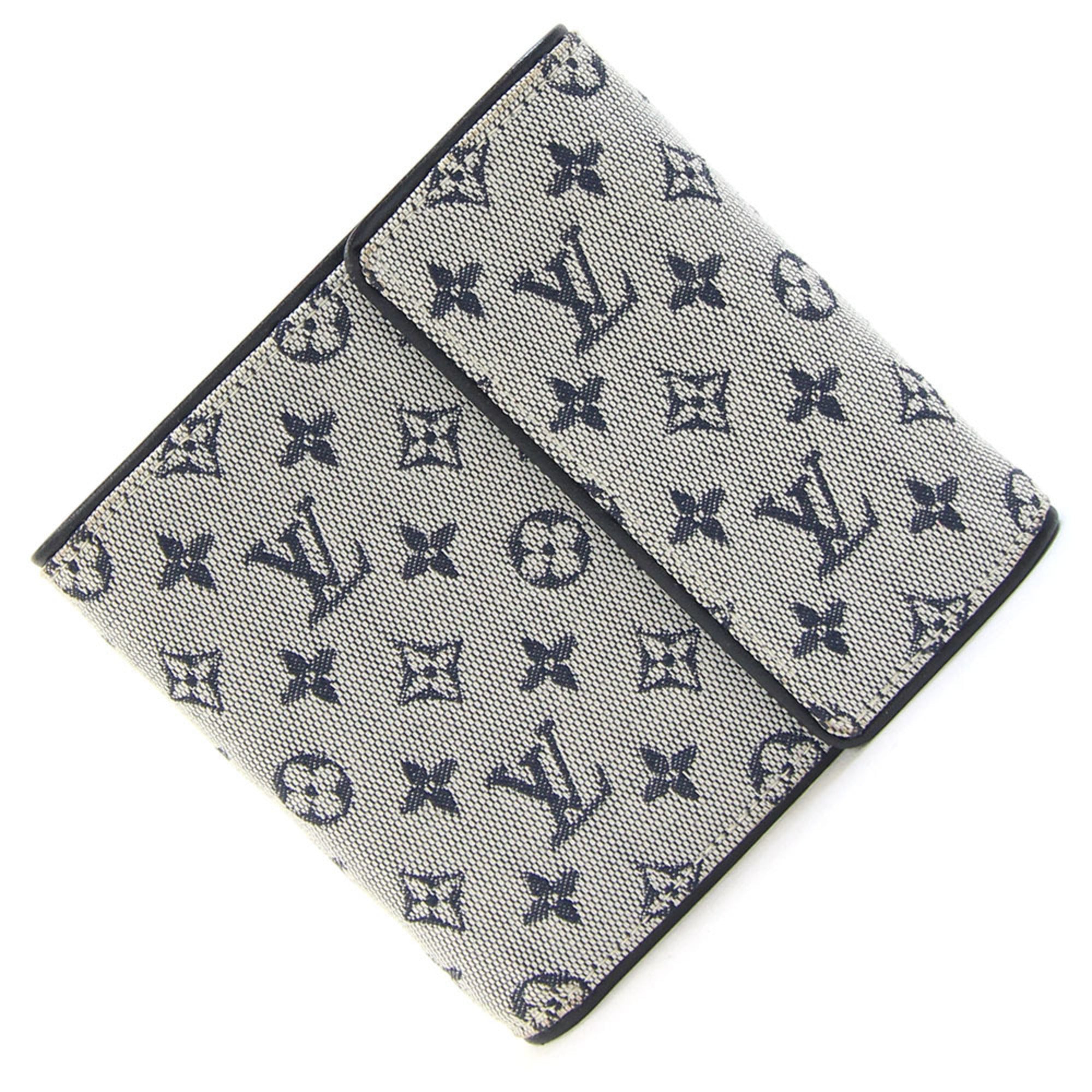 Louis Vuitton Blue Monogram Mini Wallet (Tri-Fold) (Pre-Owned)
