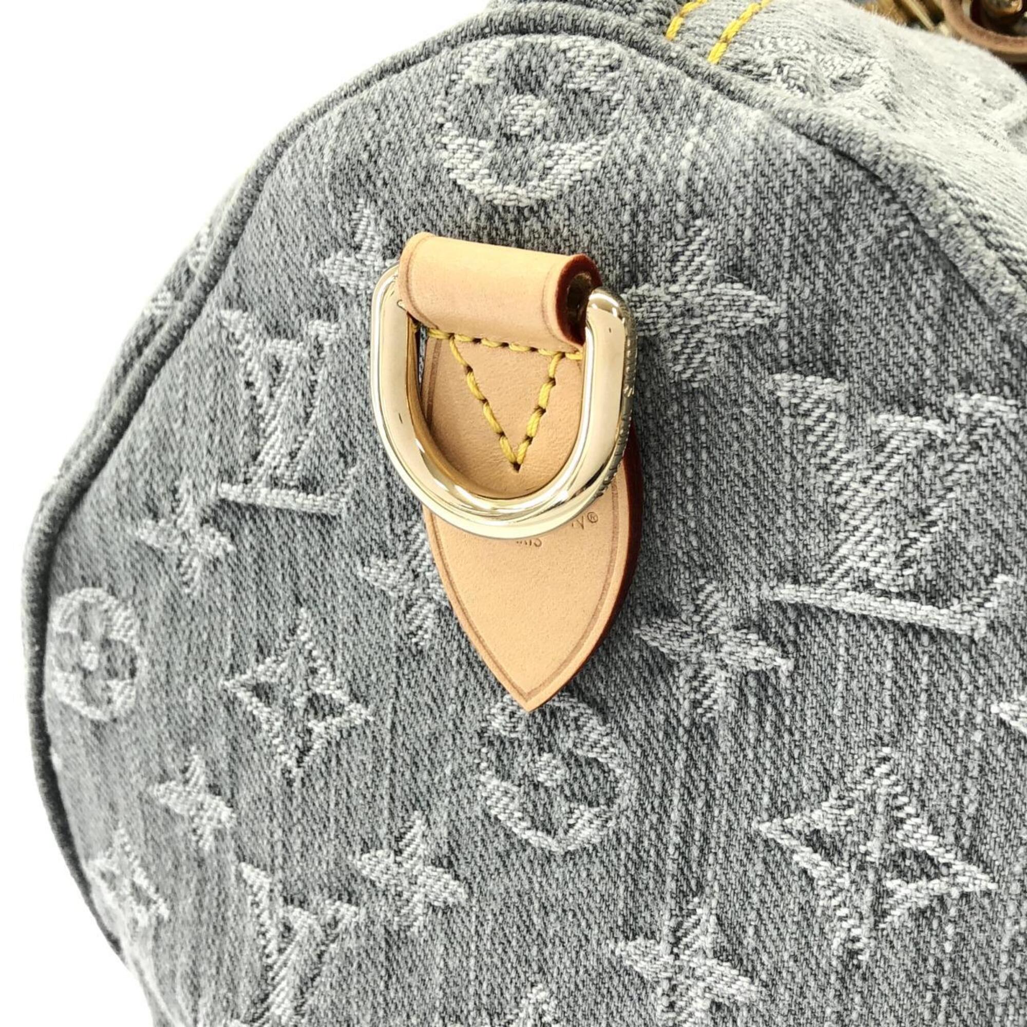 Louis Vuitton Monogram Denim Gray Monogram Denim Shoulder Bag (Pre-Owned)