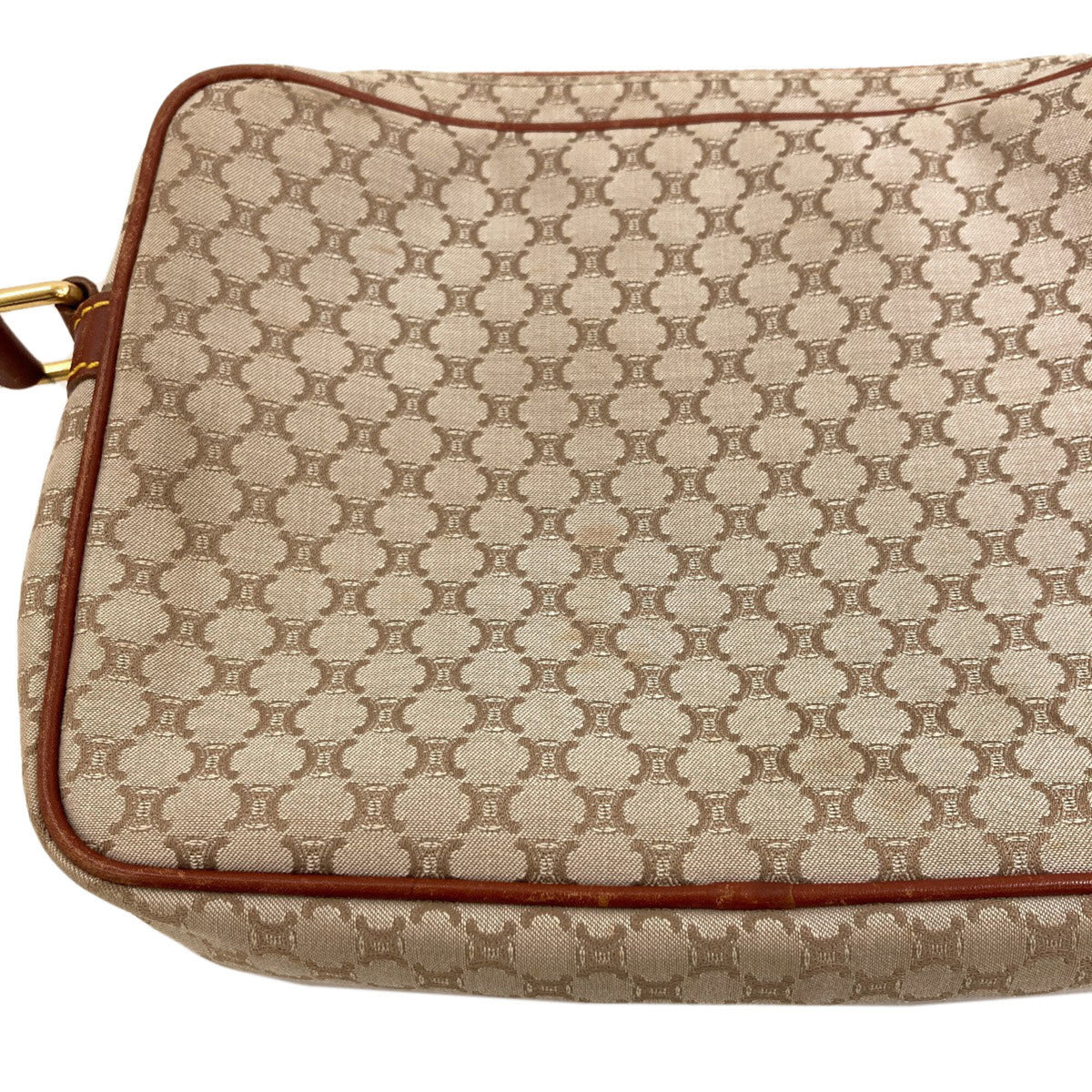 Celine Brown Canvas Shoulder Bag (Pre-Owned)