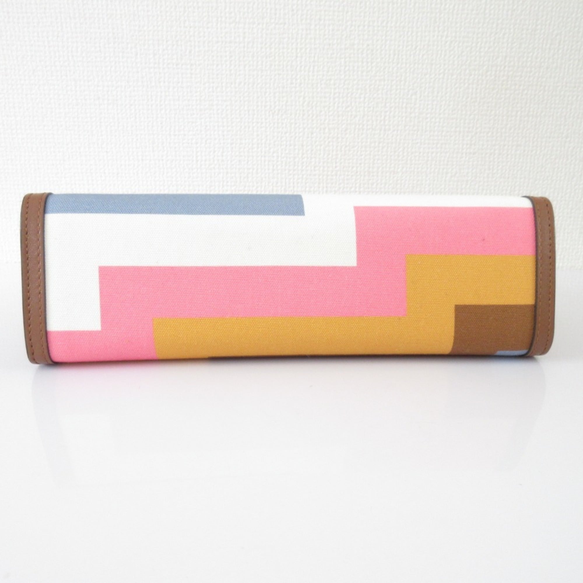 Jimmy Choo Multi-Color Canvas Clutch Bag Handbag Pouch (Pre-Owned)
