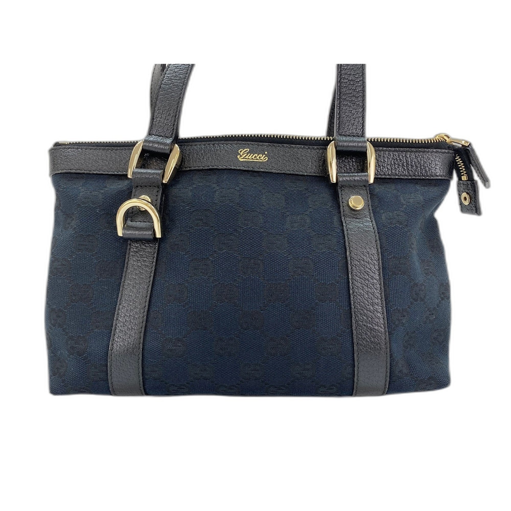 Gucci Clear Navy Gg Canvas Handbag (Pre-Owned)