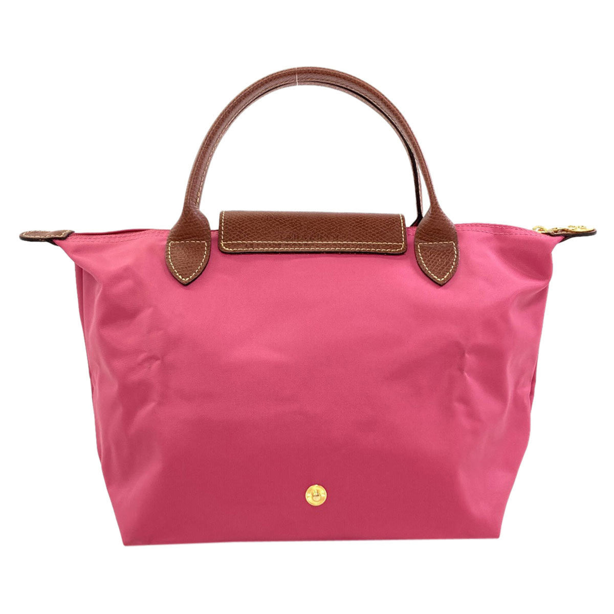 Longchamp Brown Pink Nylon Handbag (Pre-Owned)