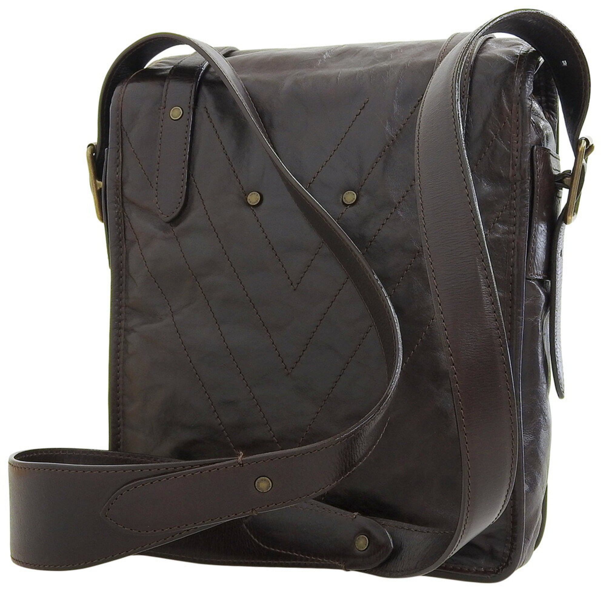 Louis Vuitton Brown Leather Shoulder Bag (Pre-Owned)