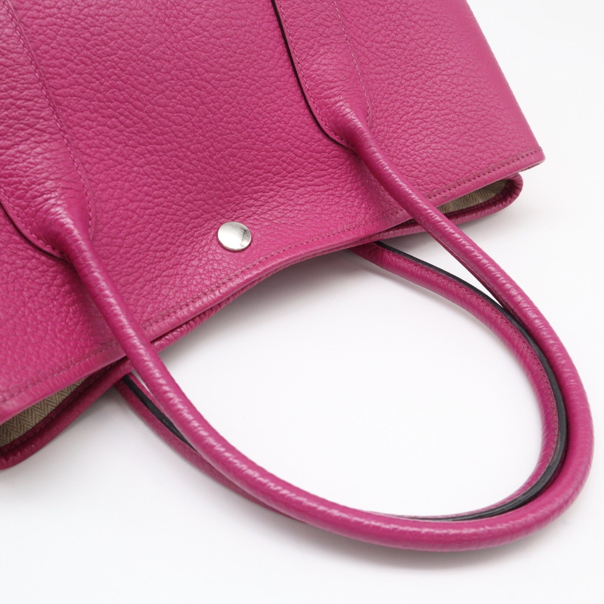 Hermes Garden Purple Negonda Leather Handbag (Pre-Owned)