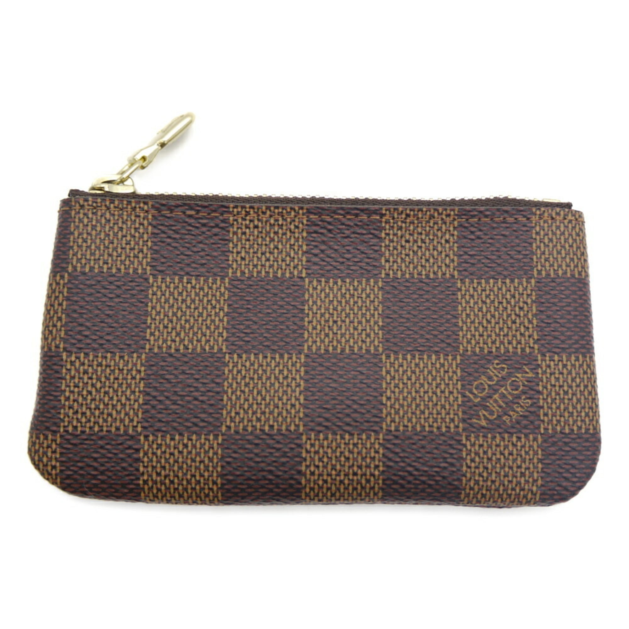 Louis Vuitton Damier Ebene Damier Canvas Leather Coin Purse/Coin Case (Pre-Owned)