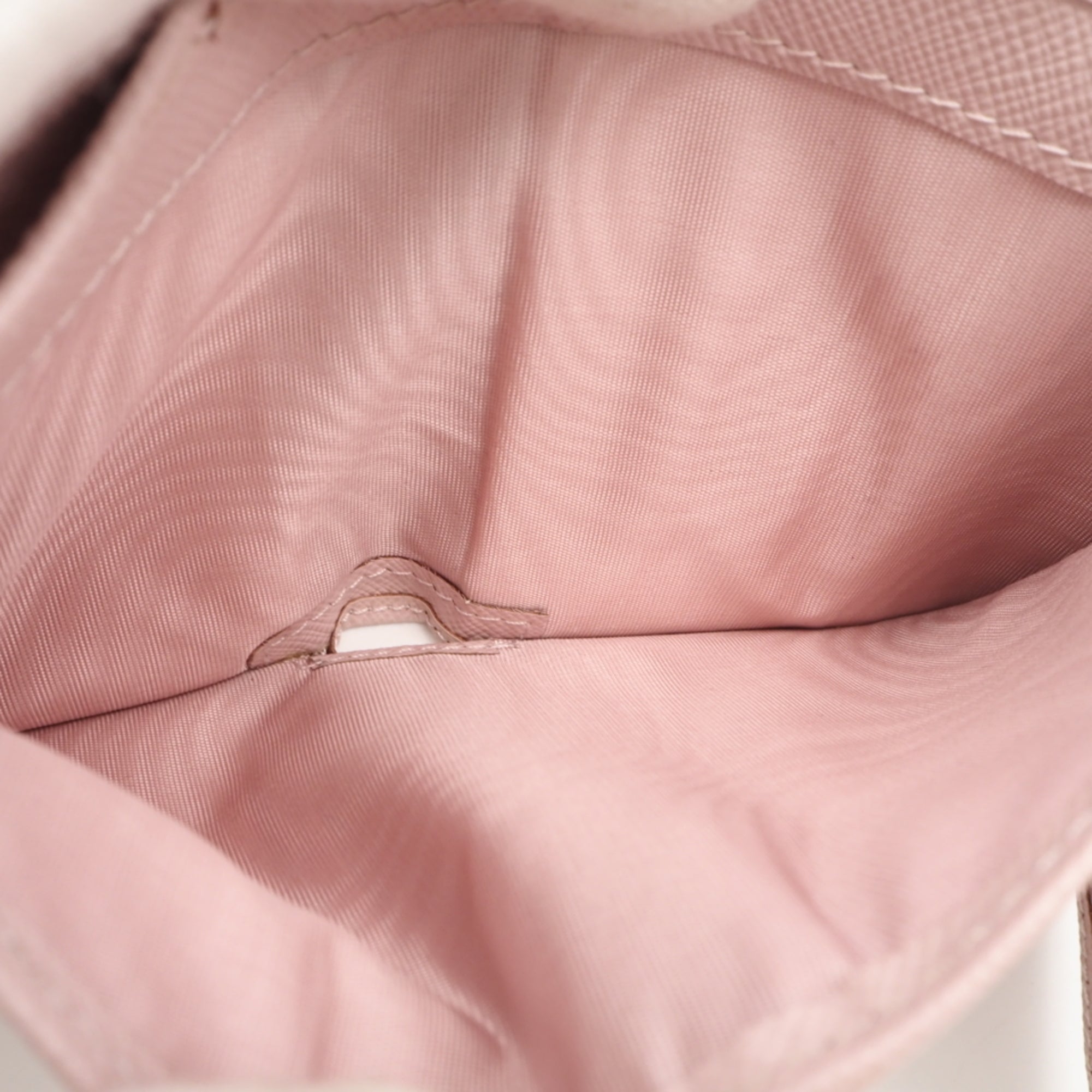 Prada Pink Saffiano Triangle Wallet (Tri-Fold) (Pre-Owned)