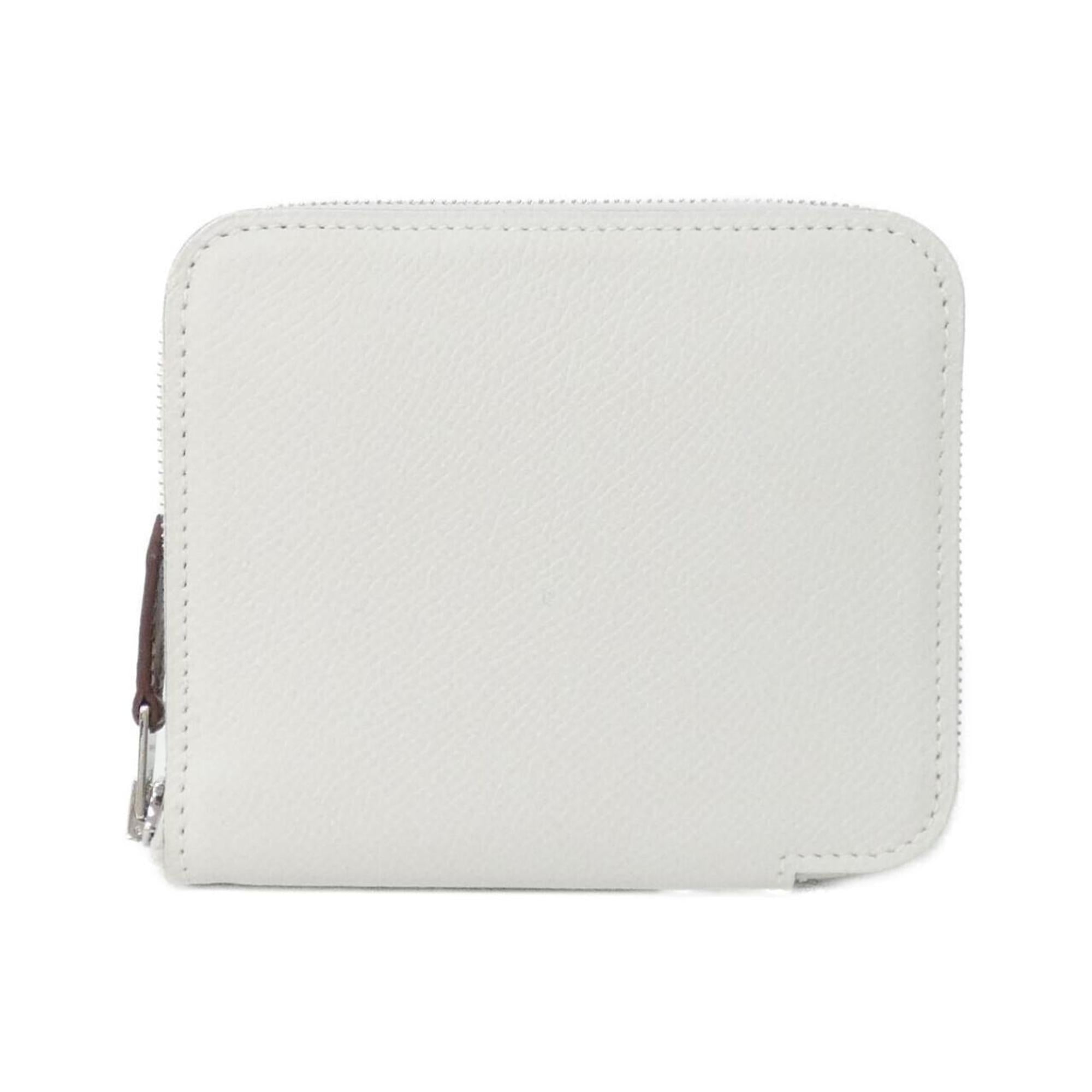 Hermes Ruby White Epsom Leather Silk Wallet (Bi-Fold) (Pre-Owned)