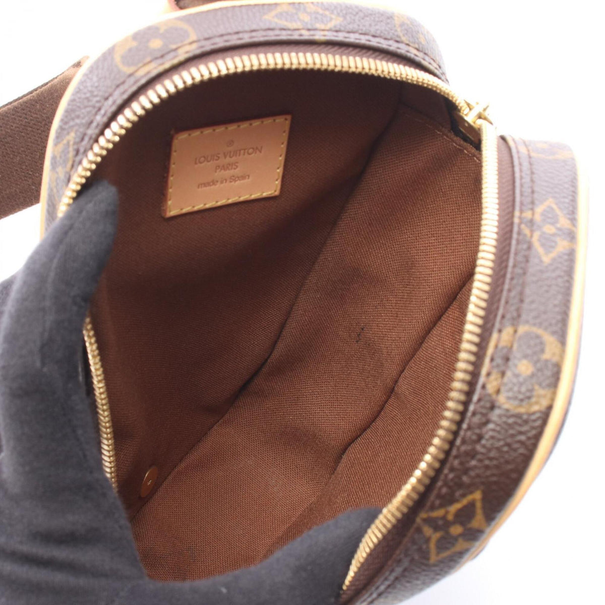 Louis Vuitton Brown Coated Canvas Leather Fanny Pack Handbag (Pre-Owned)