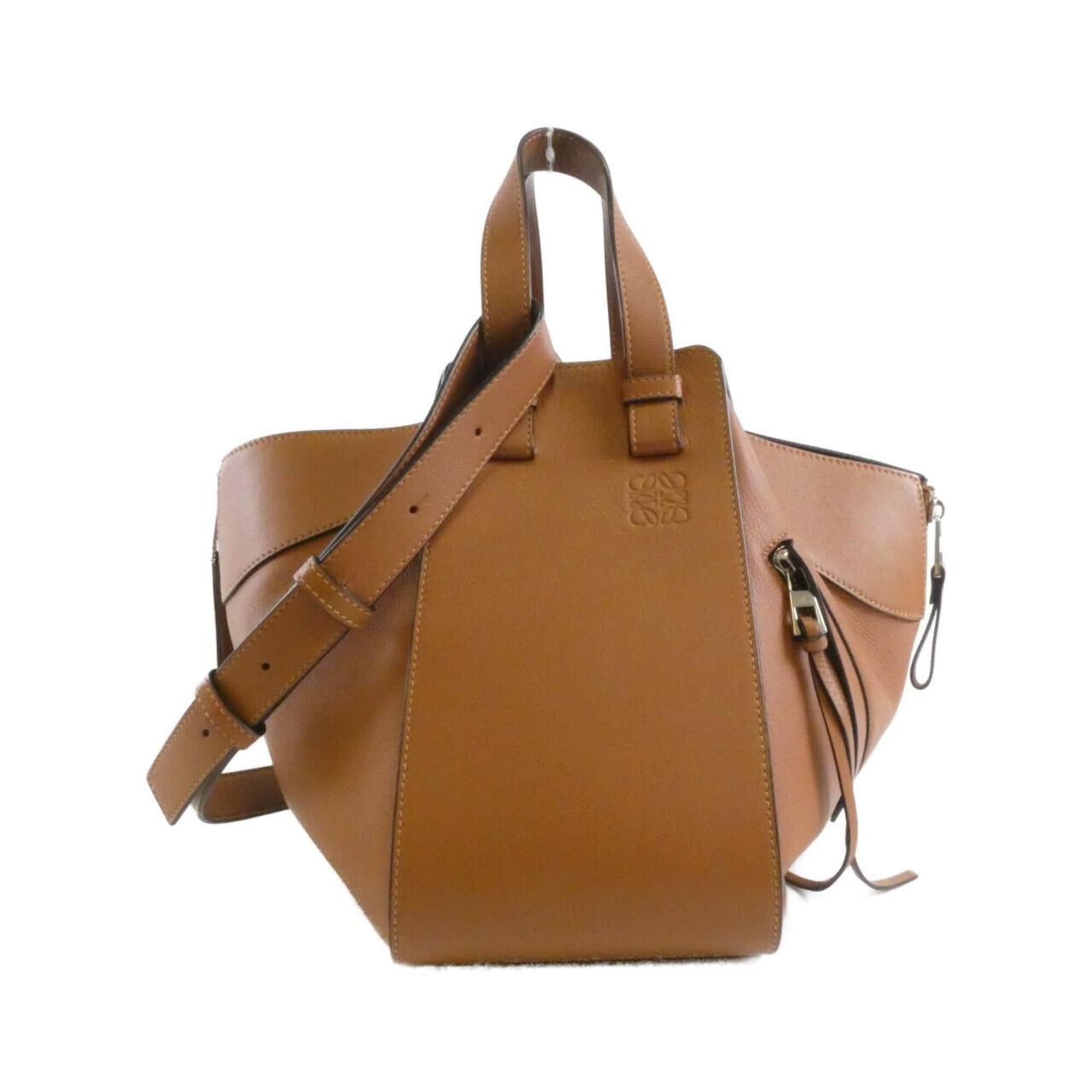 Loewe Hammock Silver Leather Shoulder Bag (Pre-Owned)