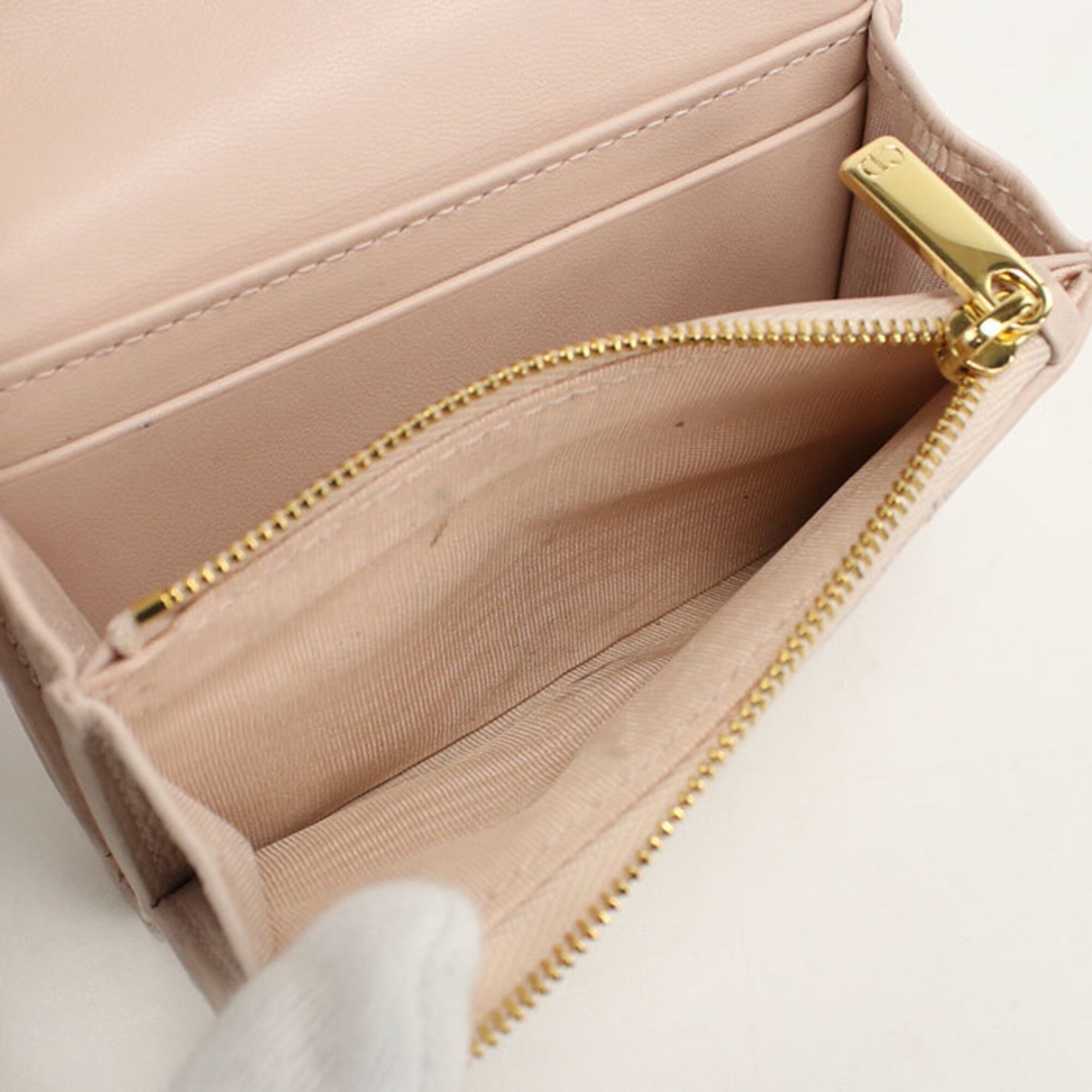 Christian Dior Pink Leather Wallet (Bi-Fold) (Pre-Owned)