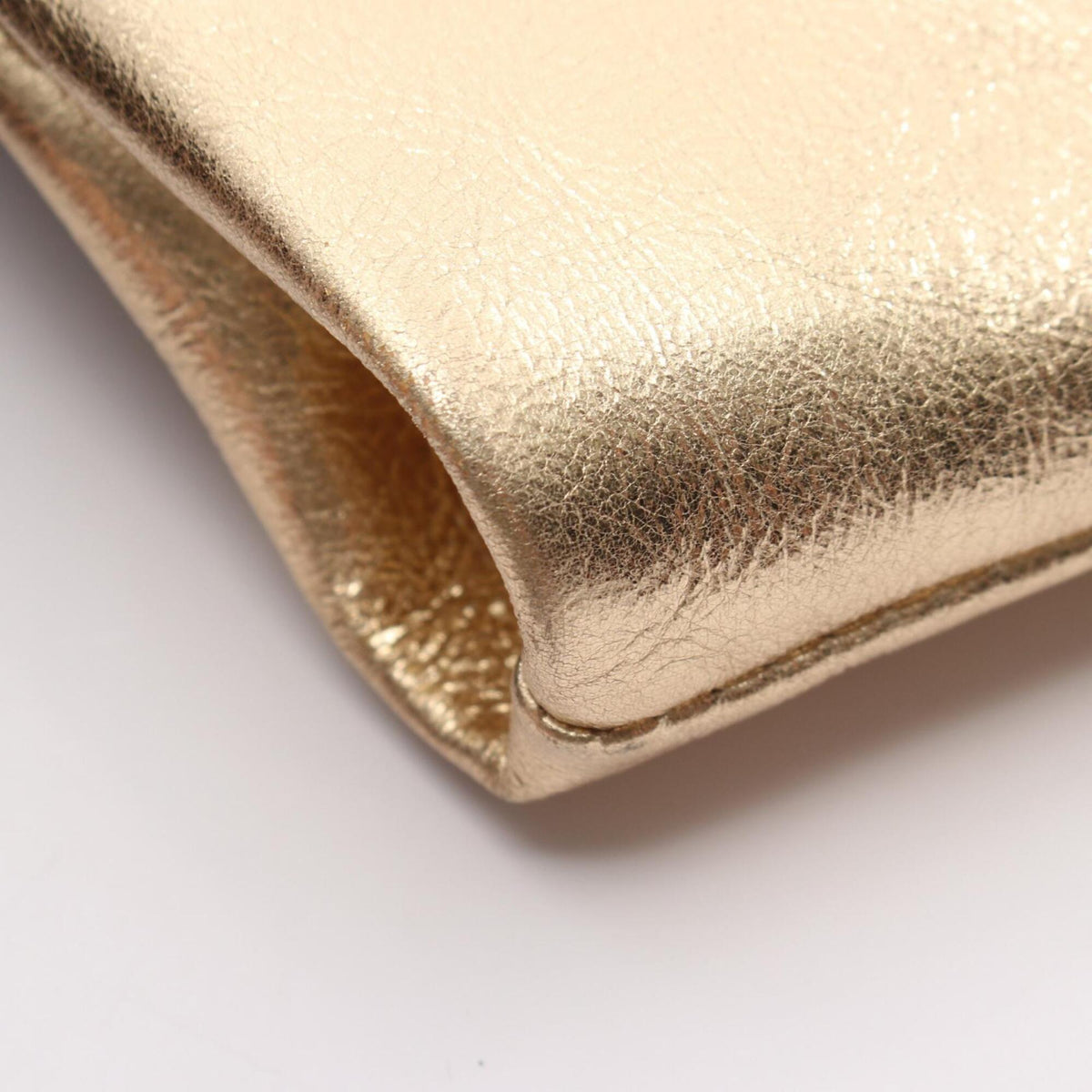 Jimmy Choo Gold Leather Handbag Shoulder Bag (Pre-Owned)