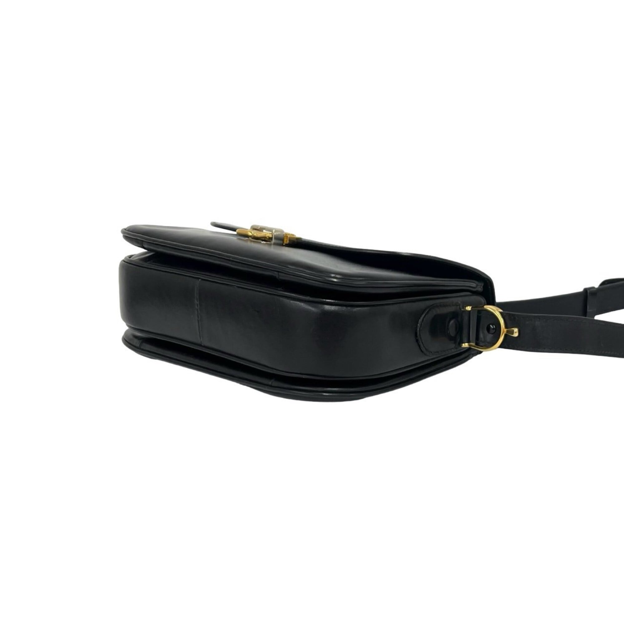 Celine Black Leather Pochette Shoulder Bag (Pre-Owned)
