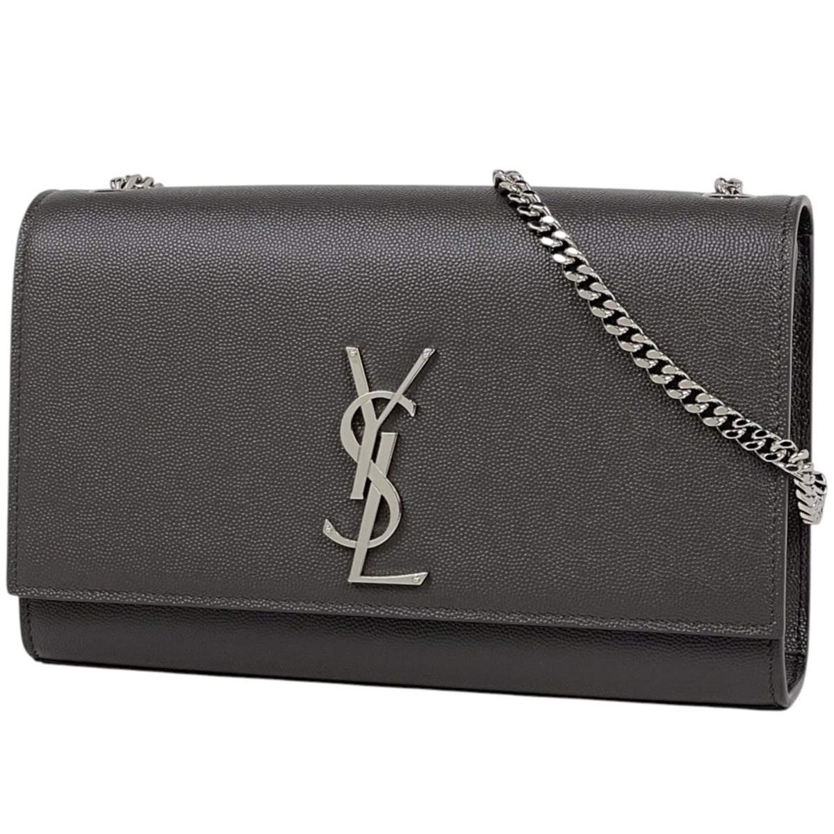 Saint Laurent Gray Leather Shoulder Bag (Pre-Owned)