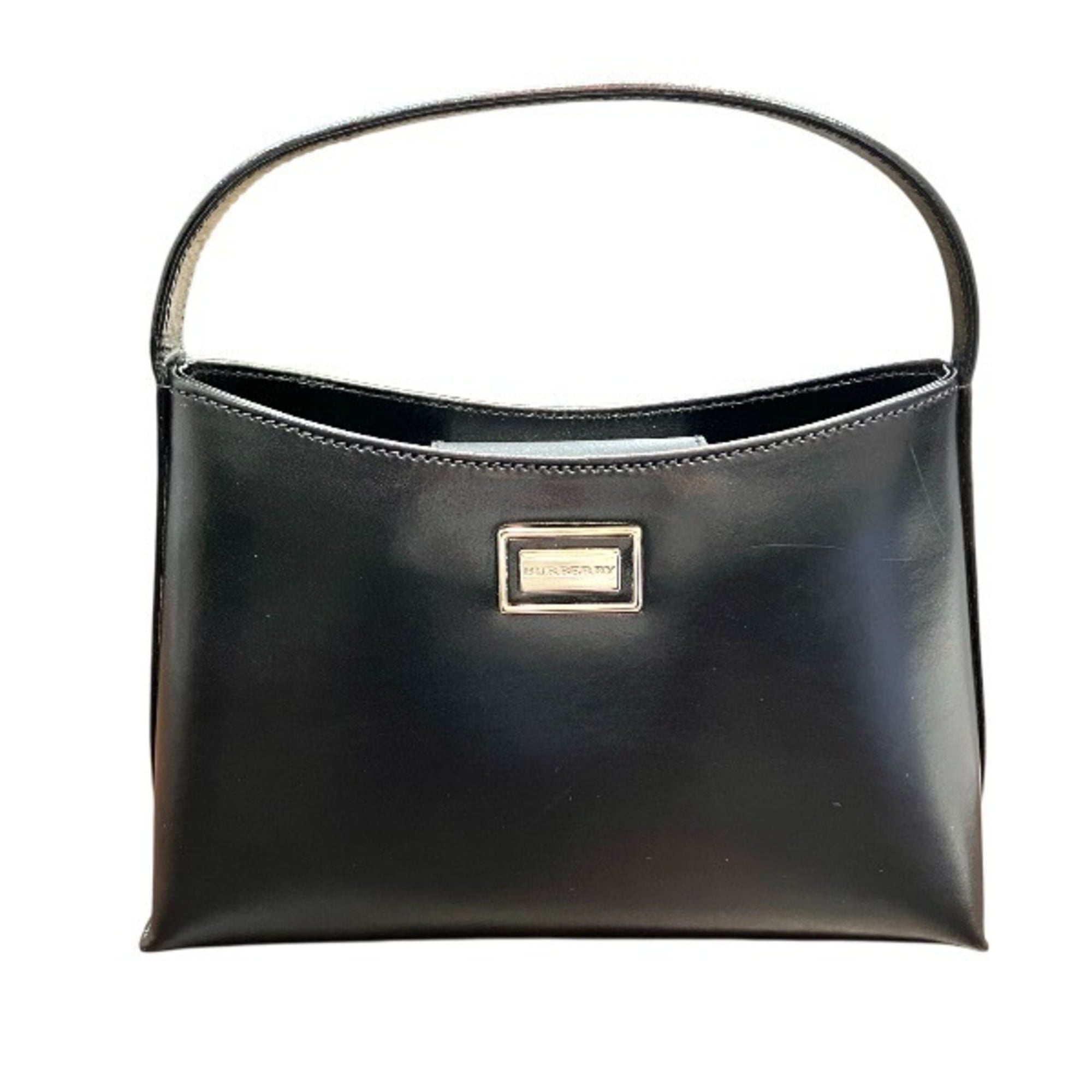 Burberry Black Leather Handbag (Pre-Owned)