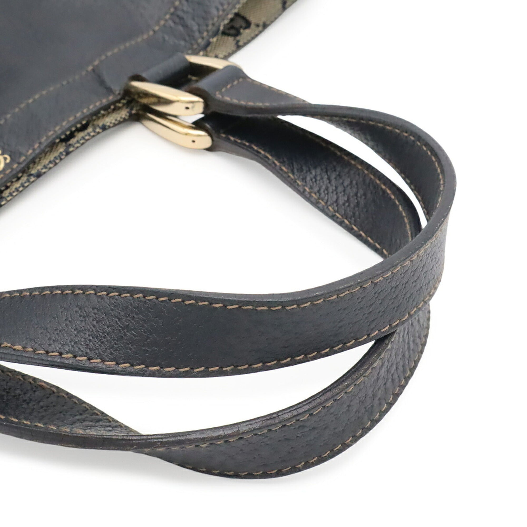 Gucci Navy Yellow Gg Canvas Handbag Tote Bag (Pre-Owned)
