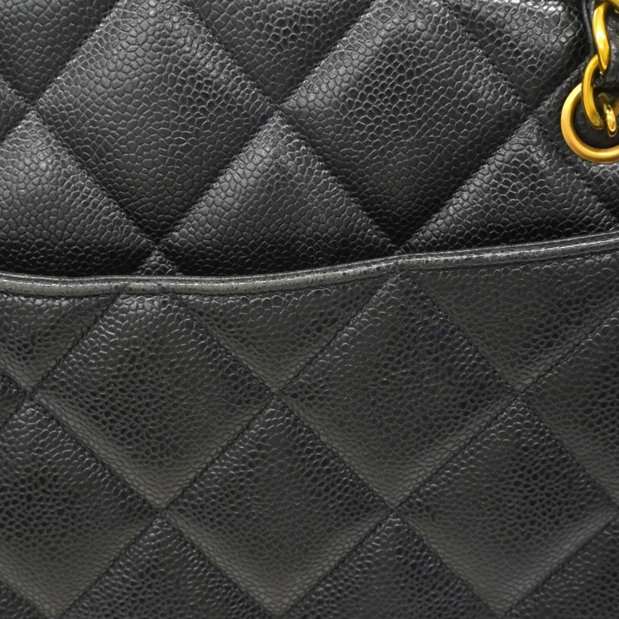 Chanel Black Grained Calfskin Tote Bag (Pre-Owned)